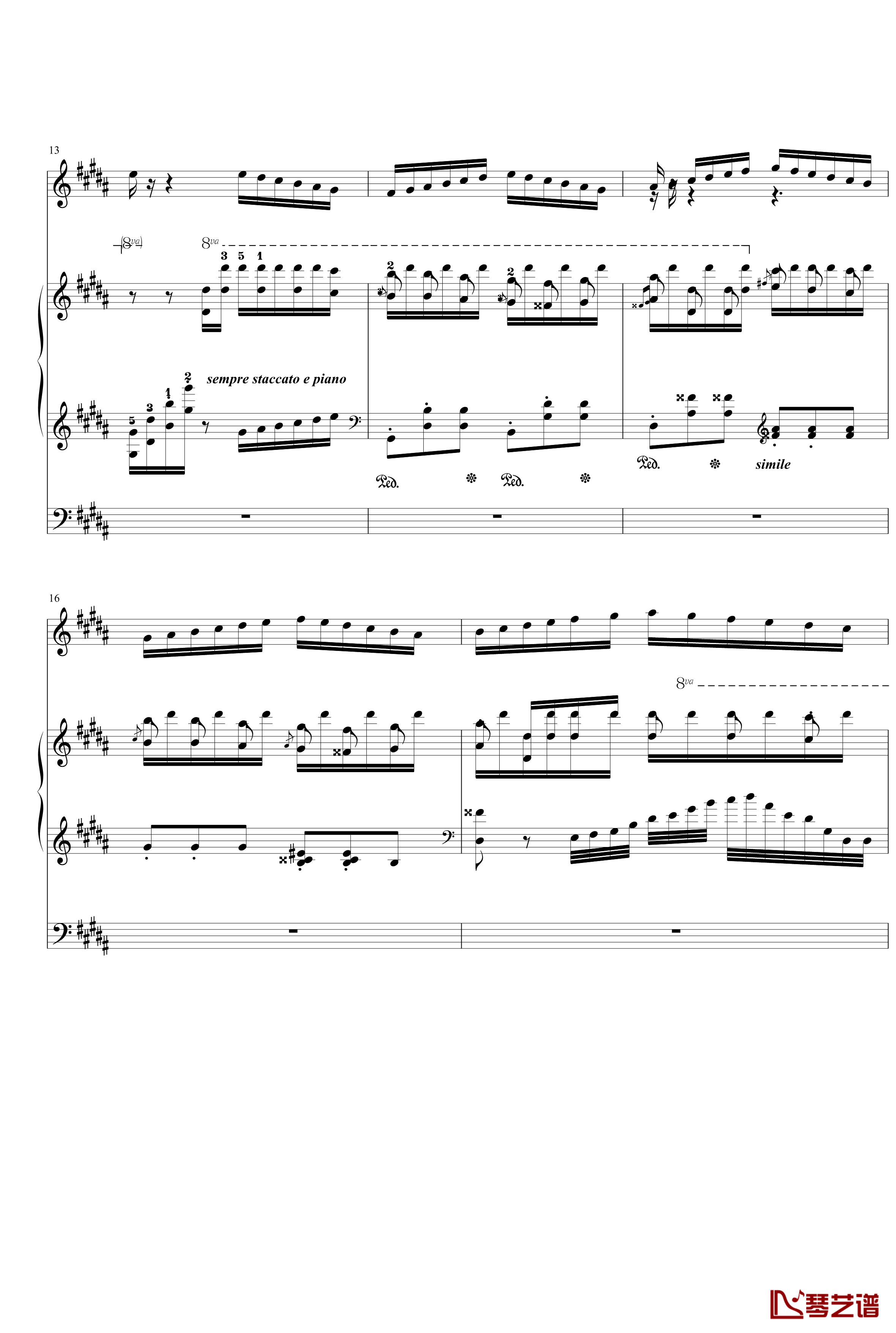 钟钢琴谱-变态版-李斯特3