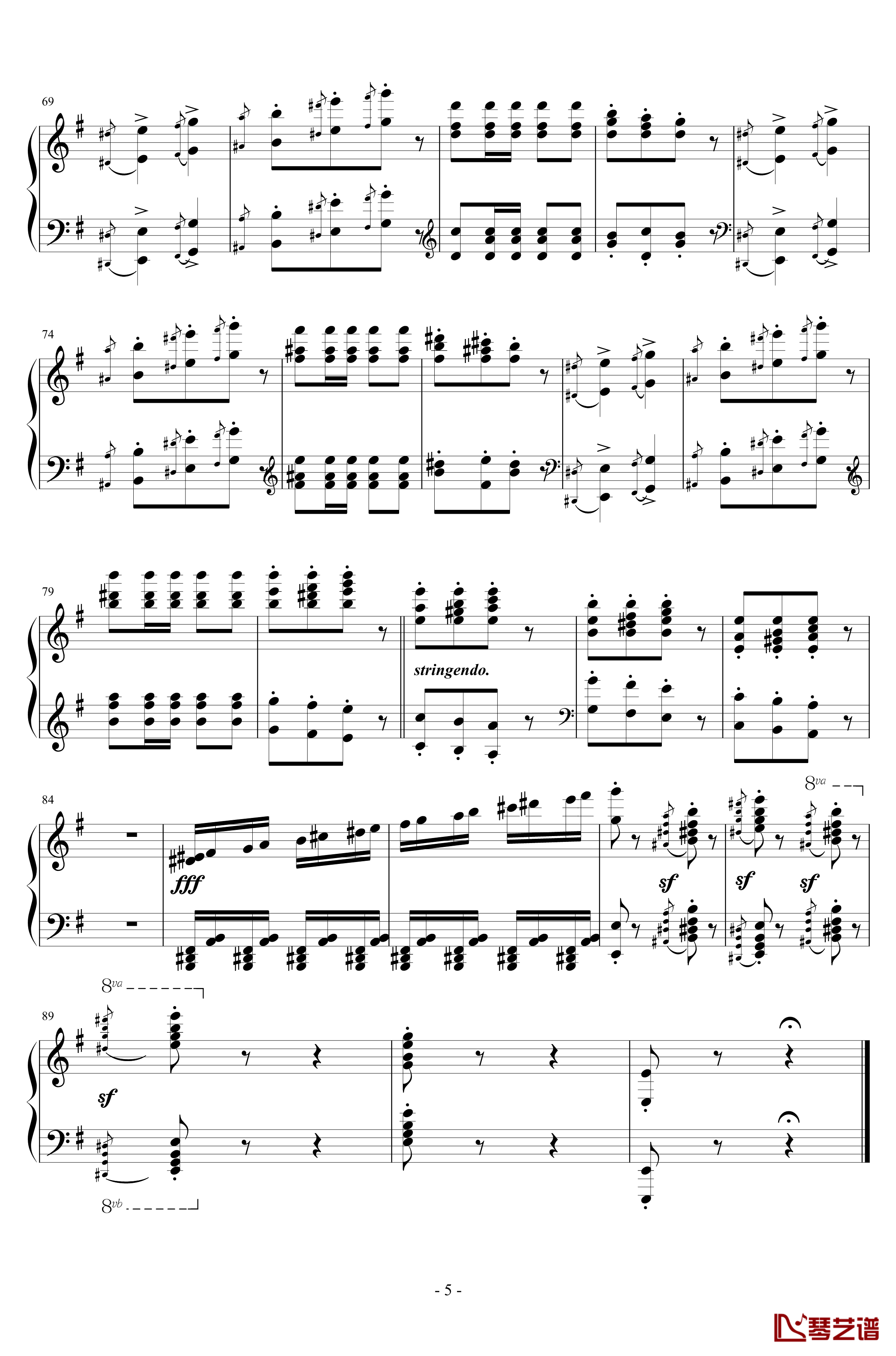 二月  狂欢节钢琴谱-Op.74 No.2-阿尔坎5