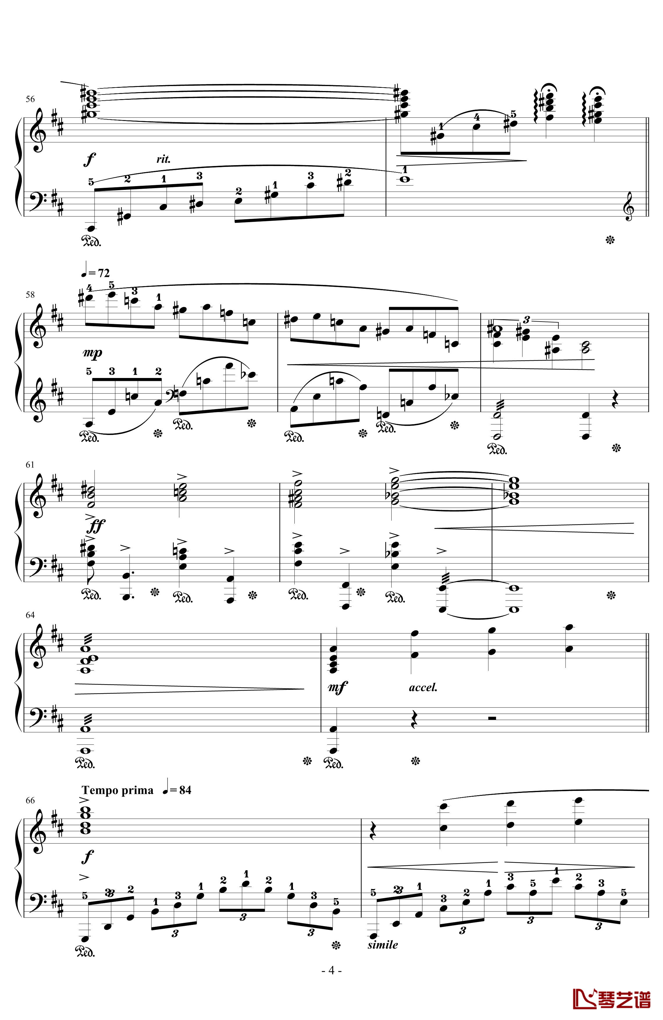 とどかぬ想い钢琴谱-from FF9 Orchestra Version-植松伸夫4