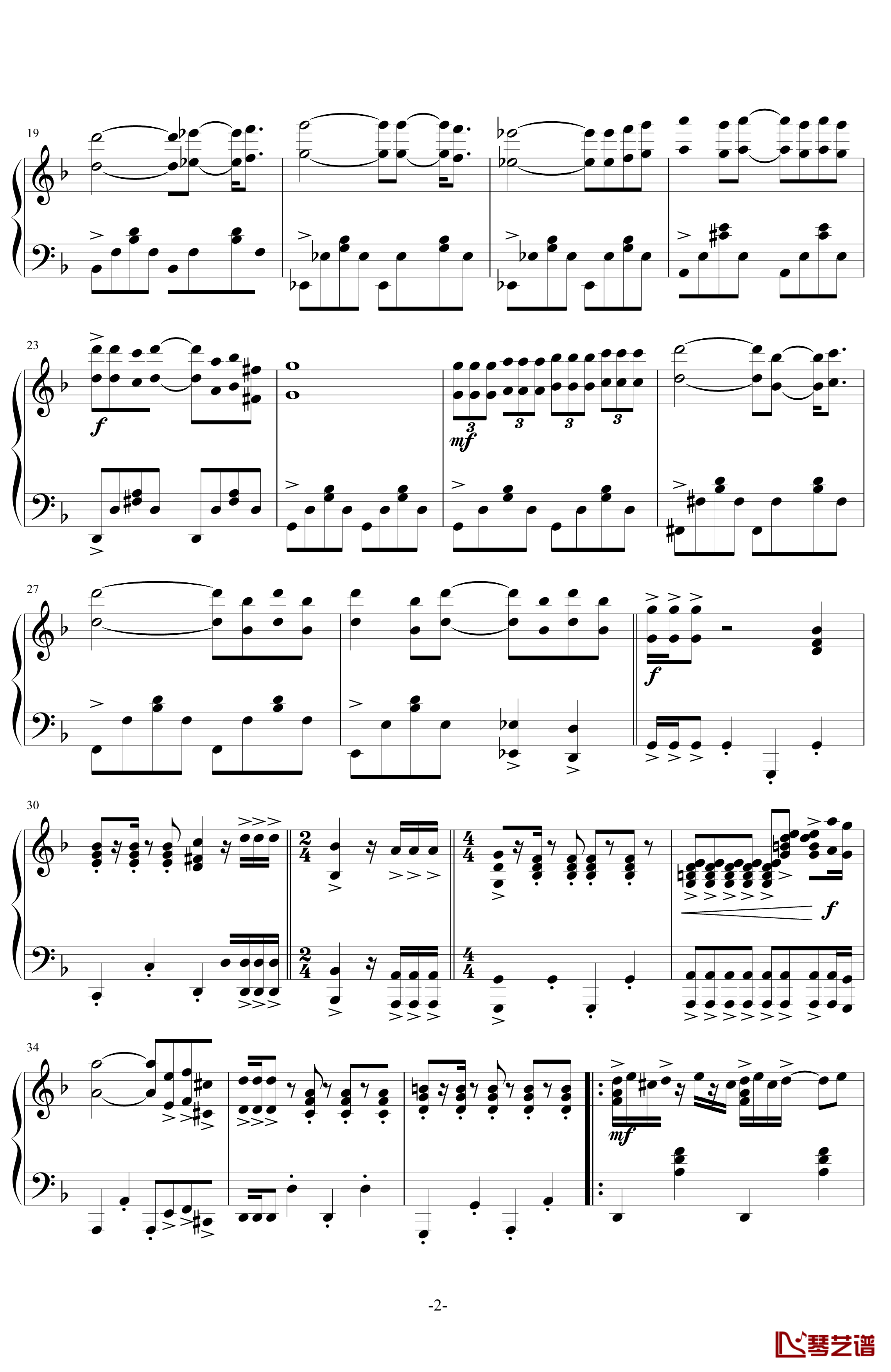 托卡塔曲钢琴谱-克莱德曼2