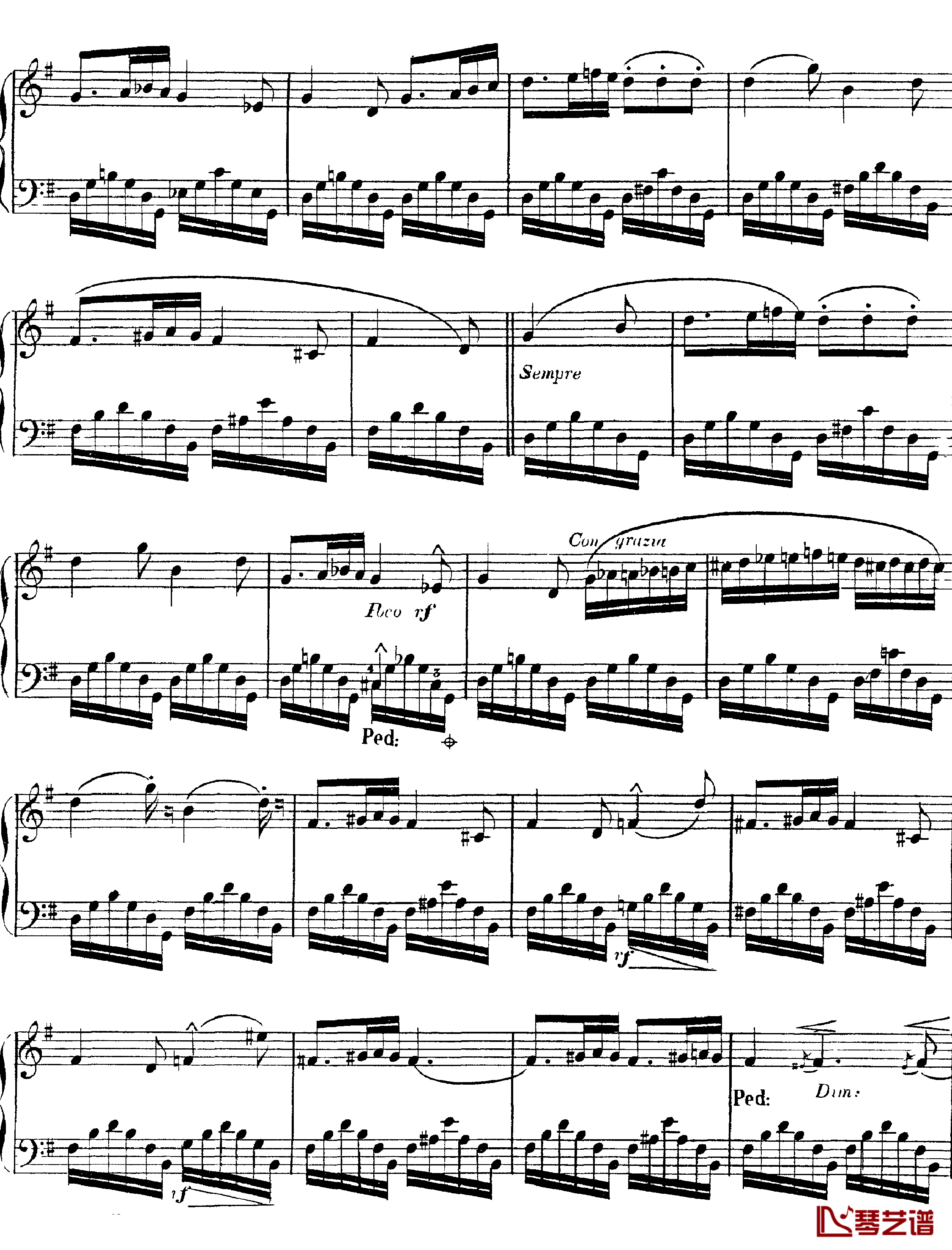  g小调船歌  Op.65 No,6钢琴谱-阿尔坎2