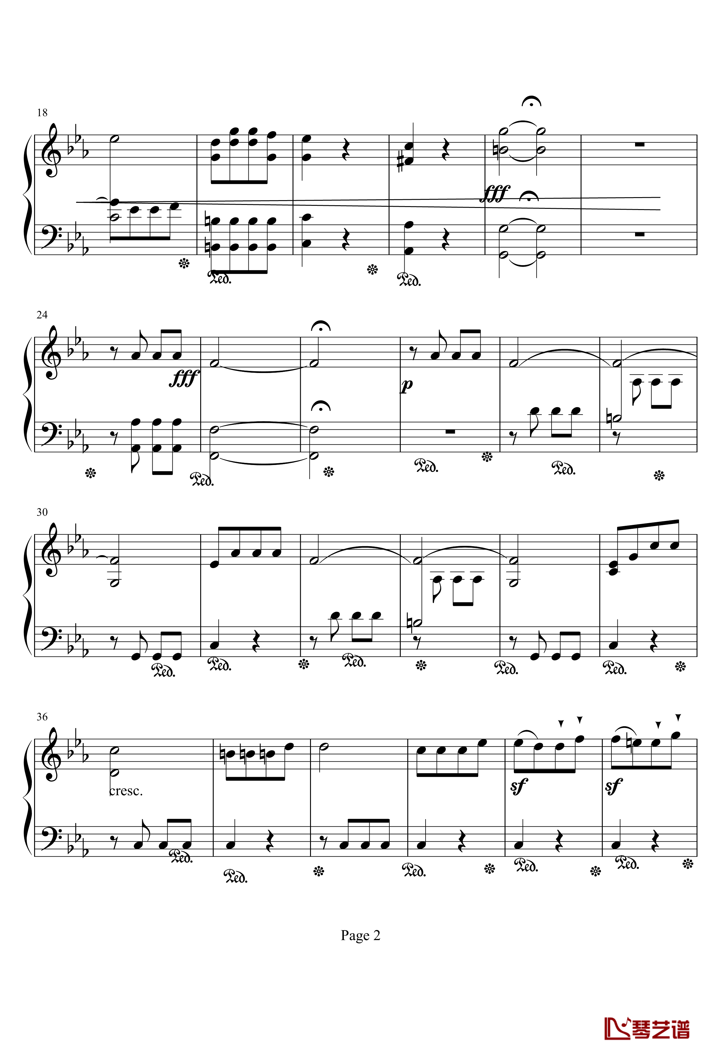 命运第一乐章钢琴独奏钢琴谱-Symphony Fate .No.1-贝多芬-beethoven2