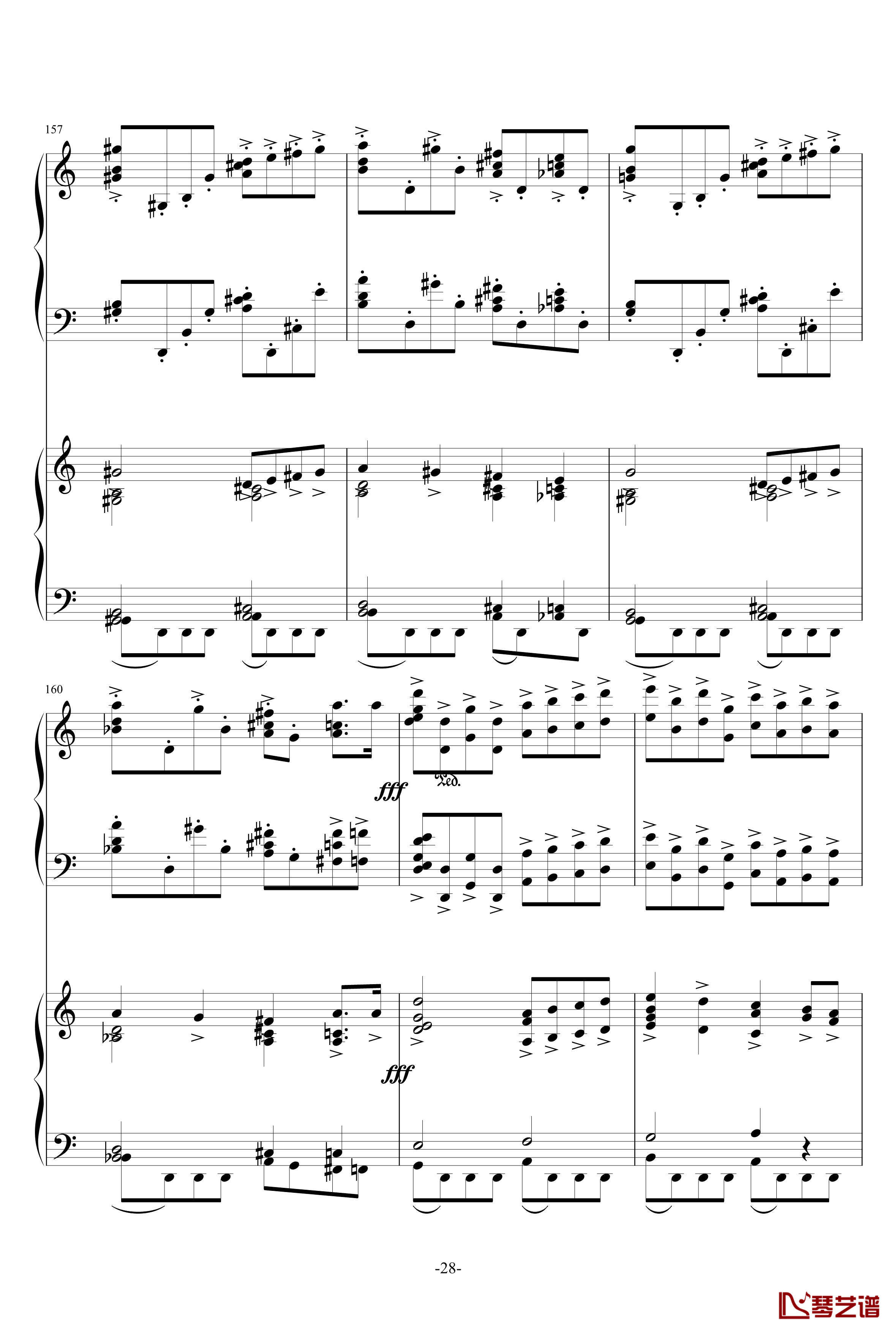 普罗科菲耶夫第三钢琴协奏曲第二乐章钢琴谱28