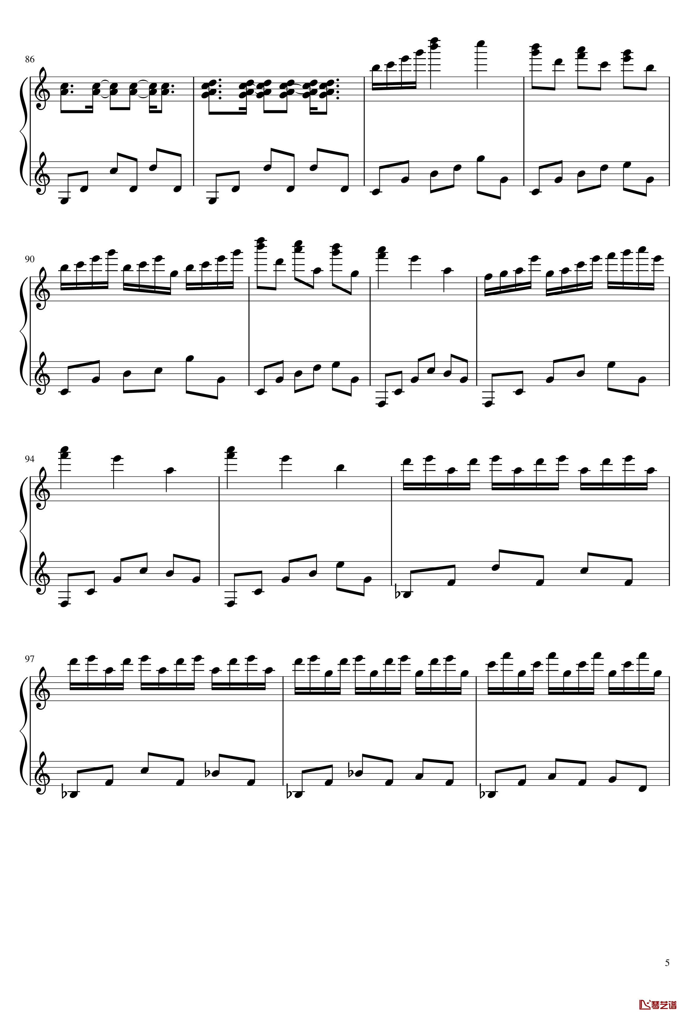 冥4钢琴谱-yewwc5
