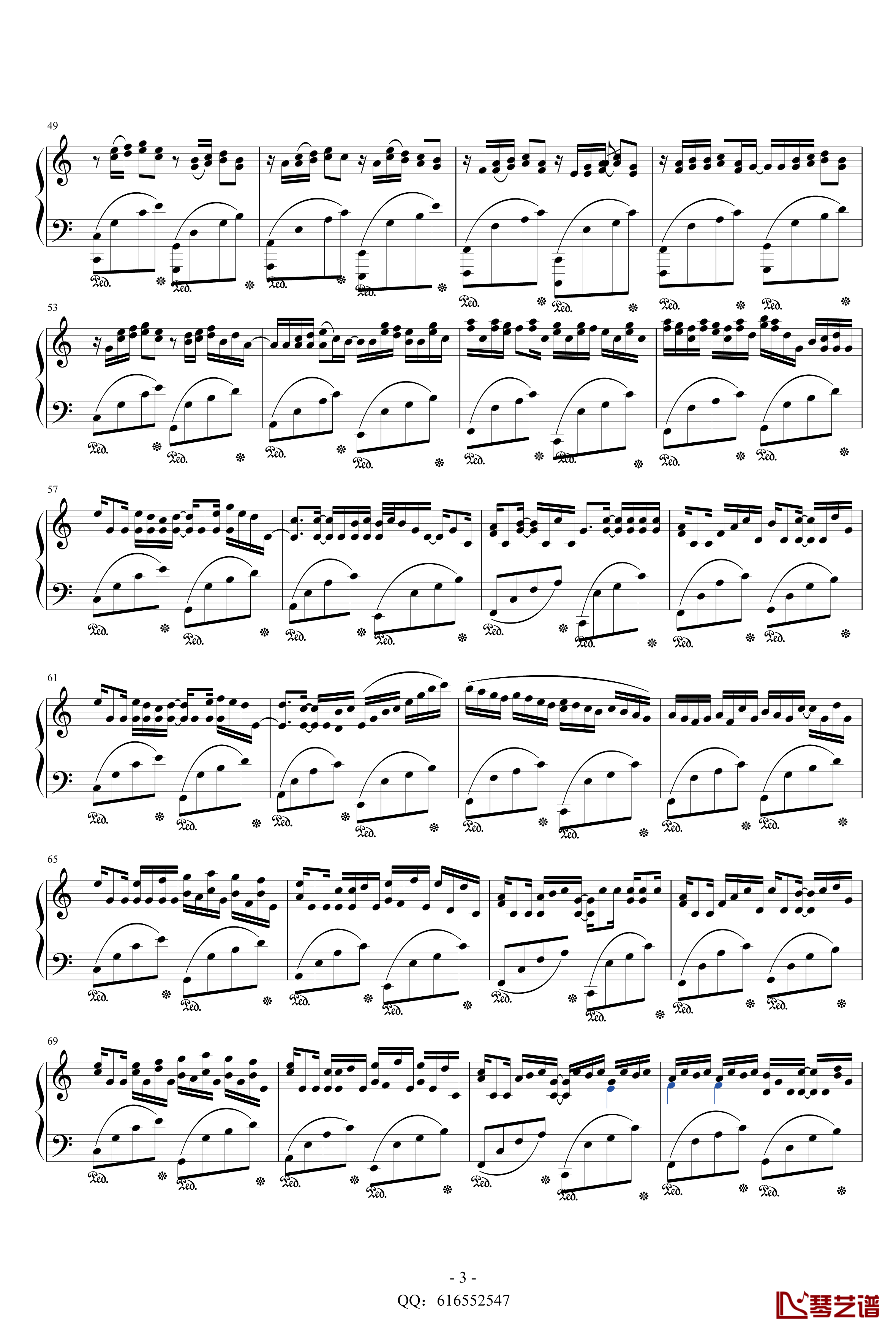 C大调卡农钢琴谱-金龙鱼优化版160812-乔治温斯顿3
