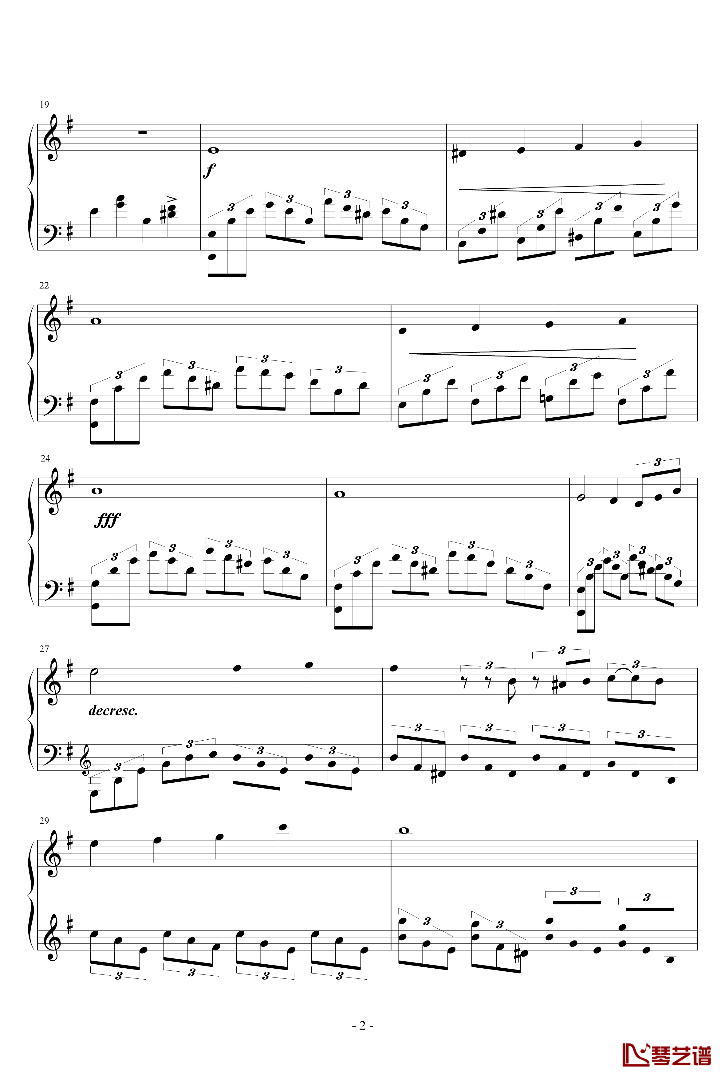 Why钢琴谱-狂音2