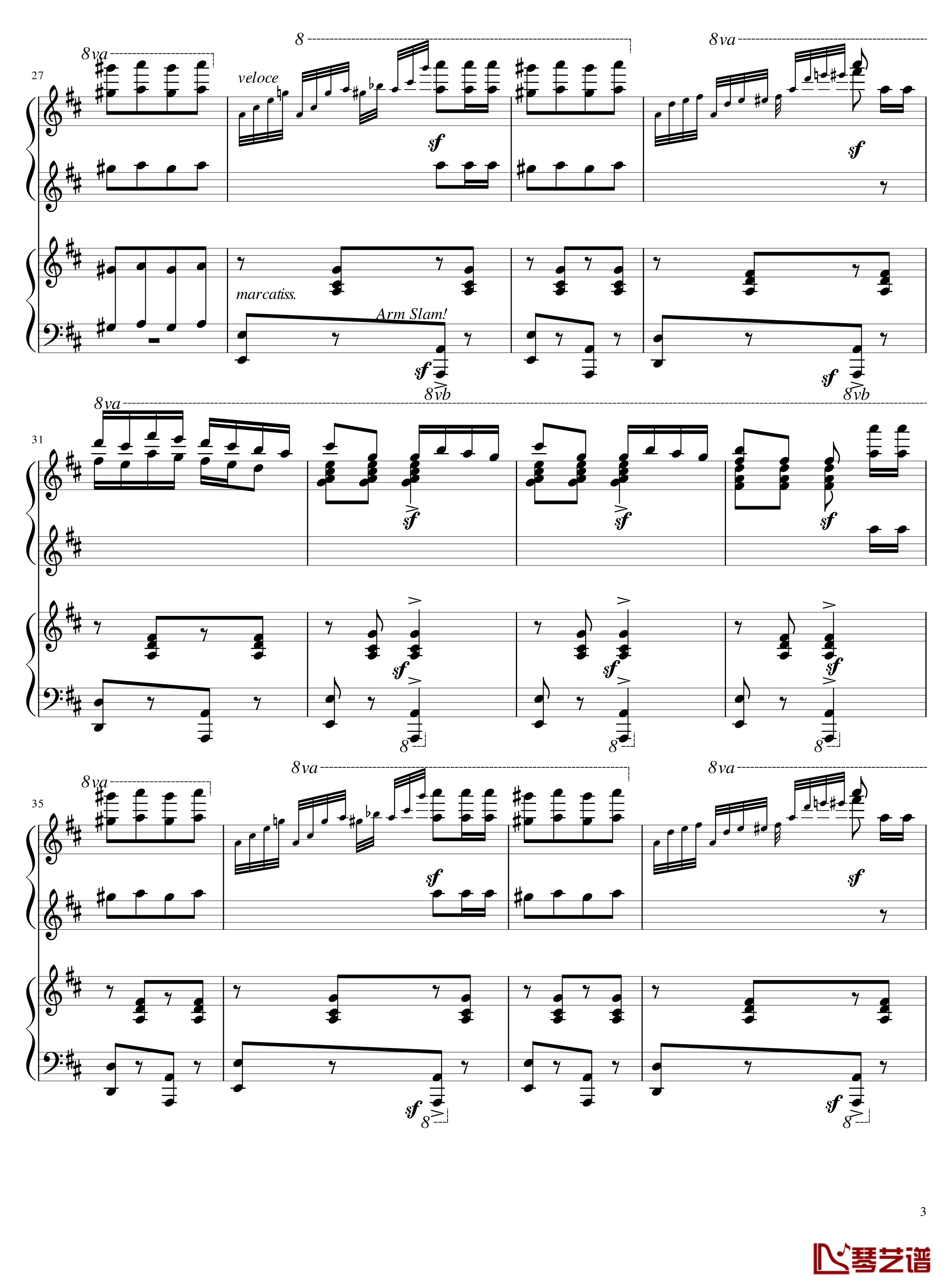 Italian Polka钢琴谱-意大利波尔卡-拉赫马尼若夫3