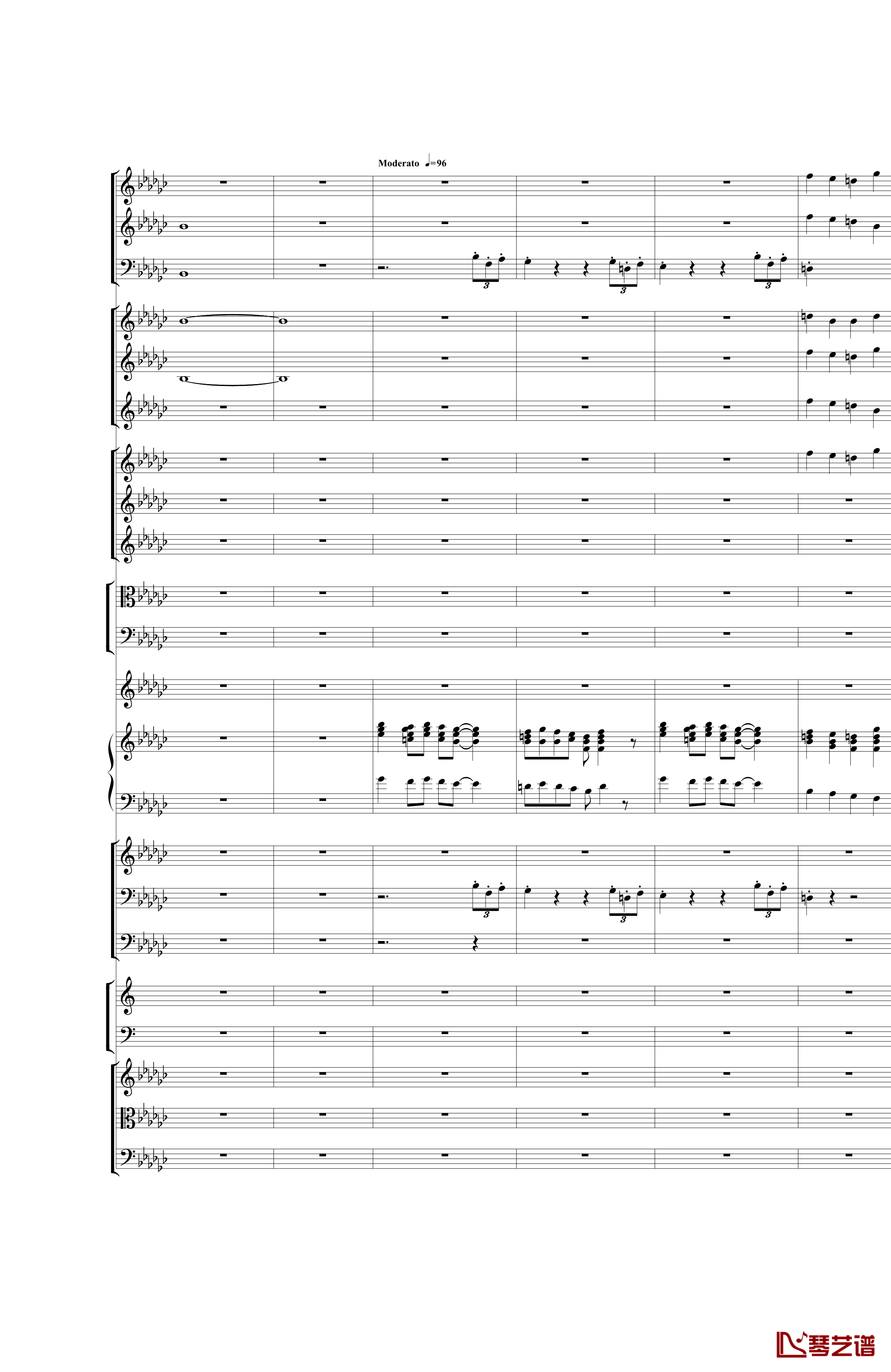Piano Concerto No.3 in E Flat minor钢琴谱 I.Moderto-热情而辉煌3