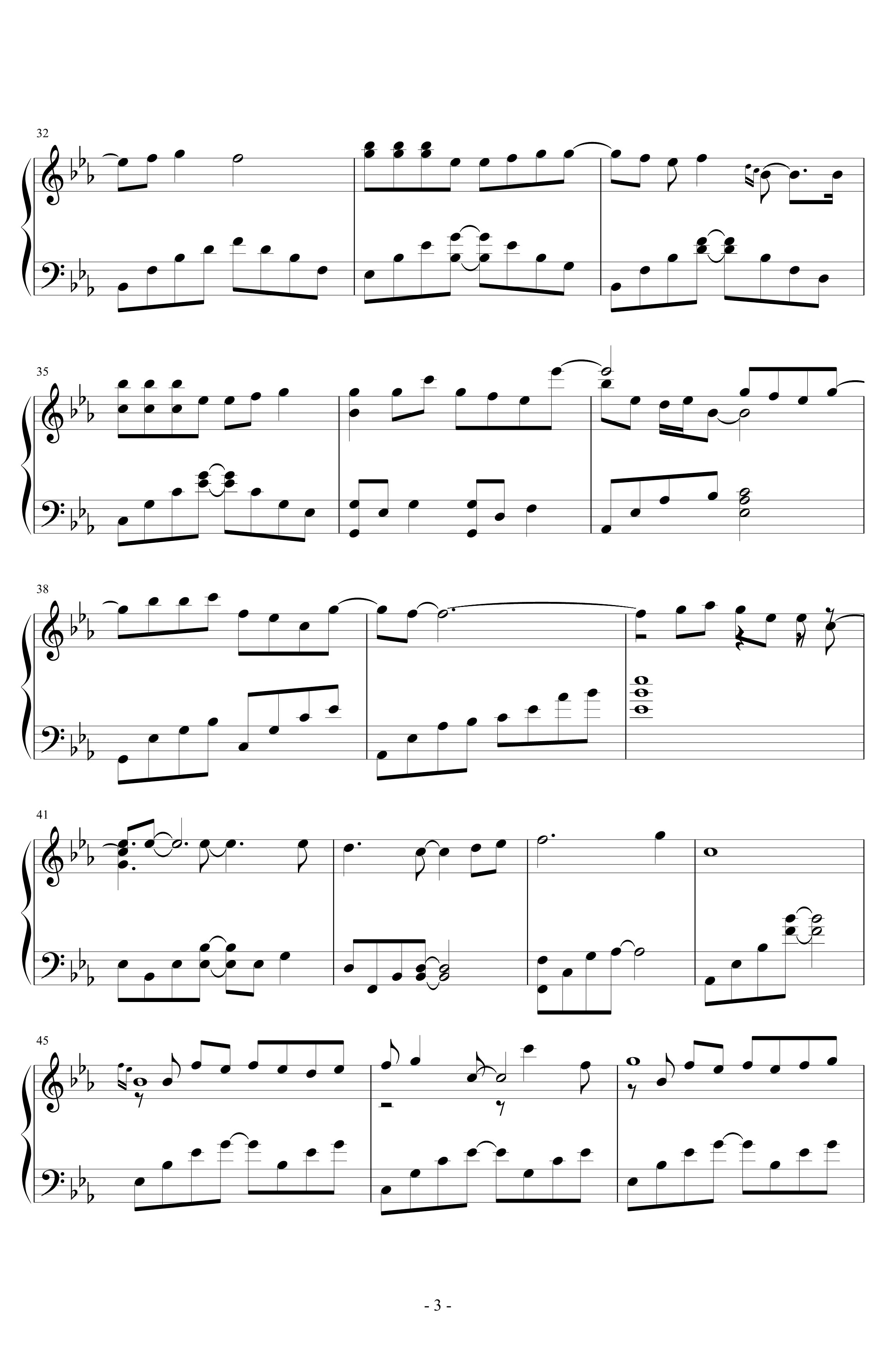 风筝钢琴谱-弦子3