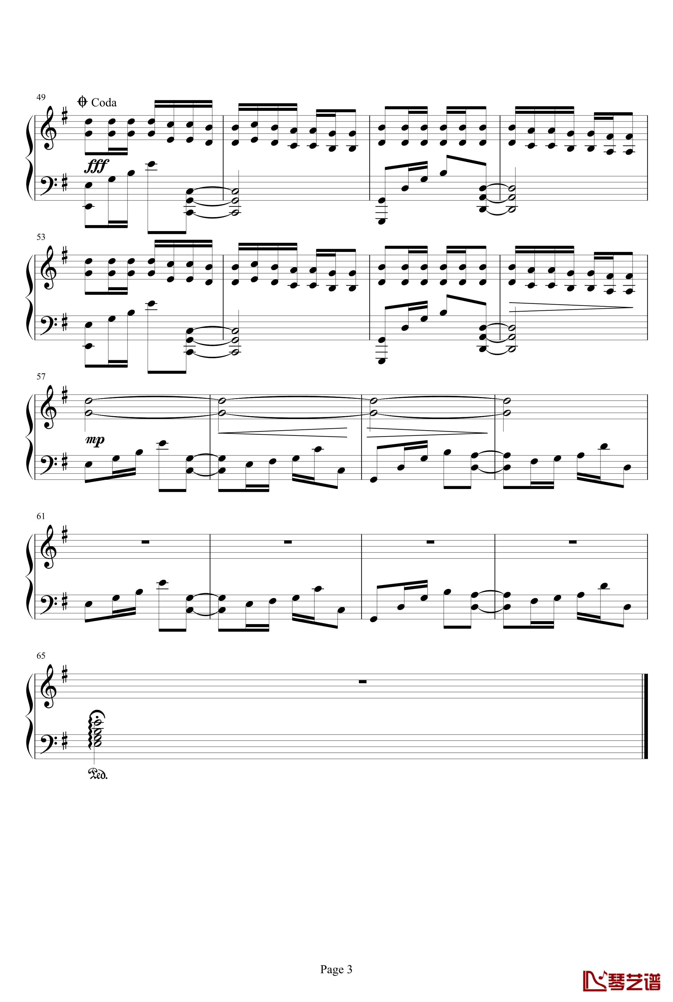 自由の代償钢琴谱-最终幻想3