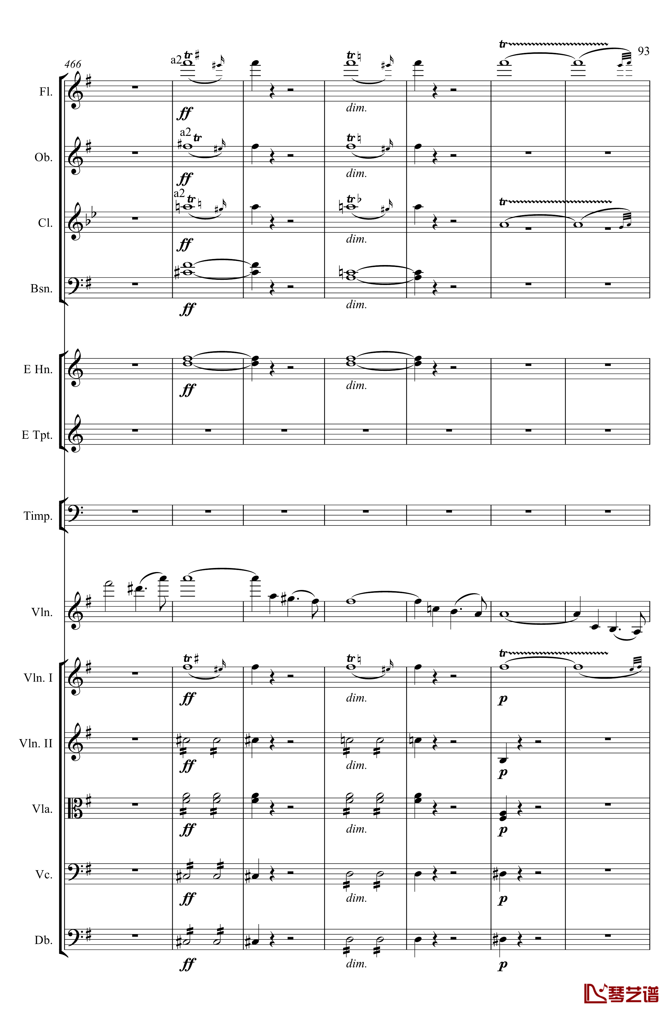 e小调小提琴协奏曲Op.64钢琴谱-第一乐章-门德尔松93