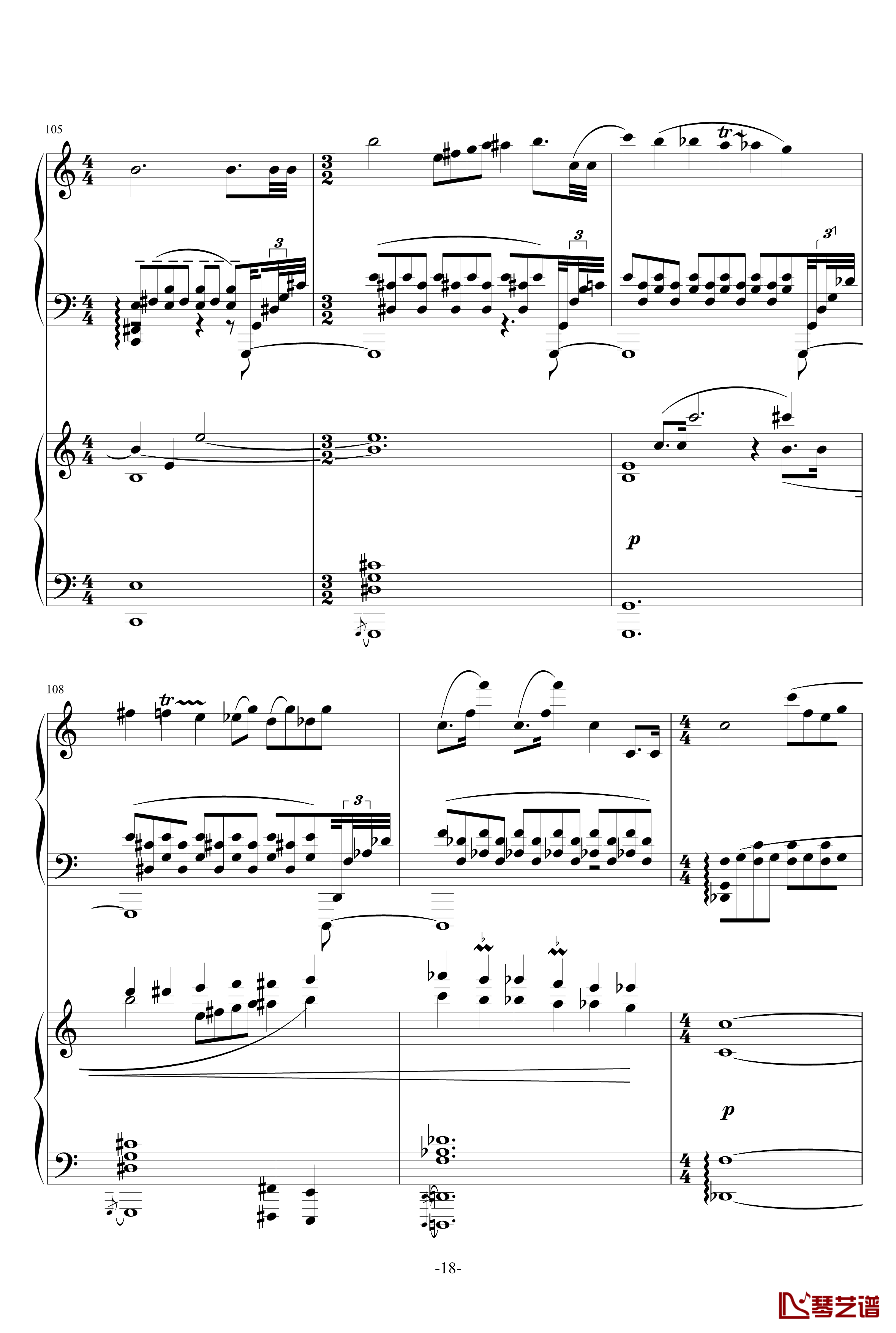 普罗科菲耶夫第三钢琴协奏曲第二乐章钢琴谱18