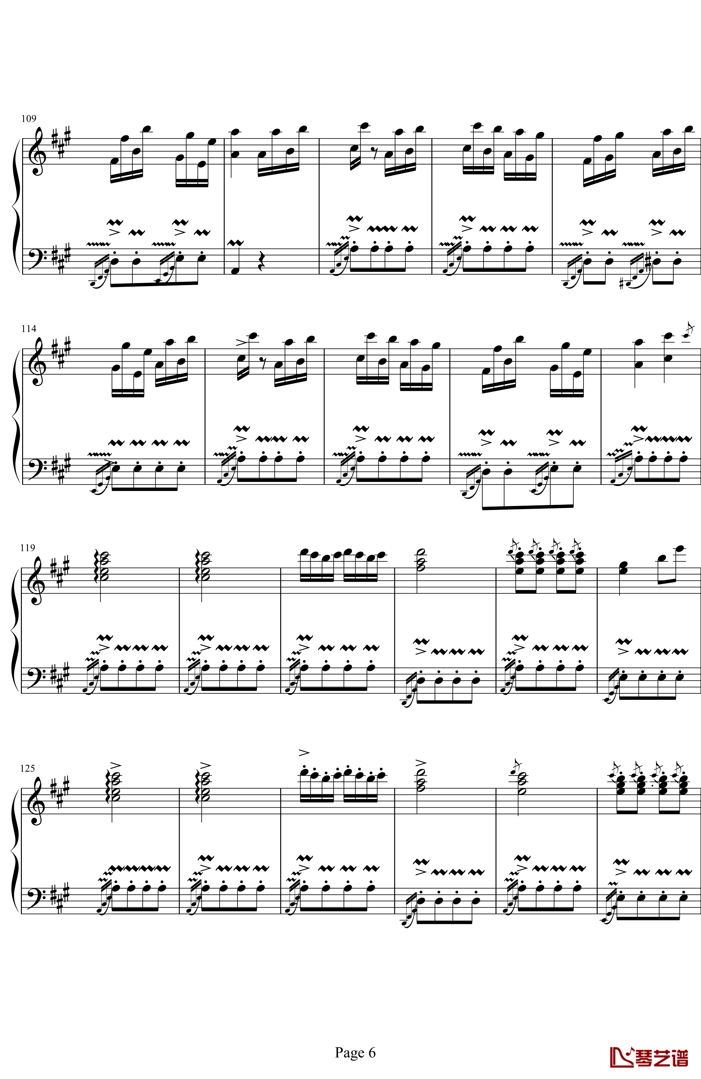 神经病进行曲钢琴谱-莫扎特6