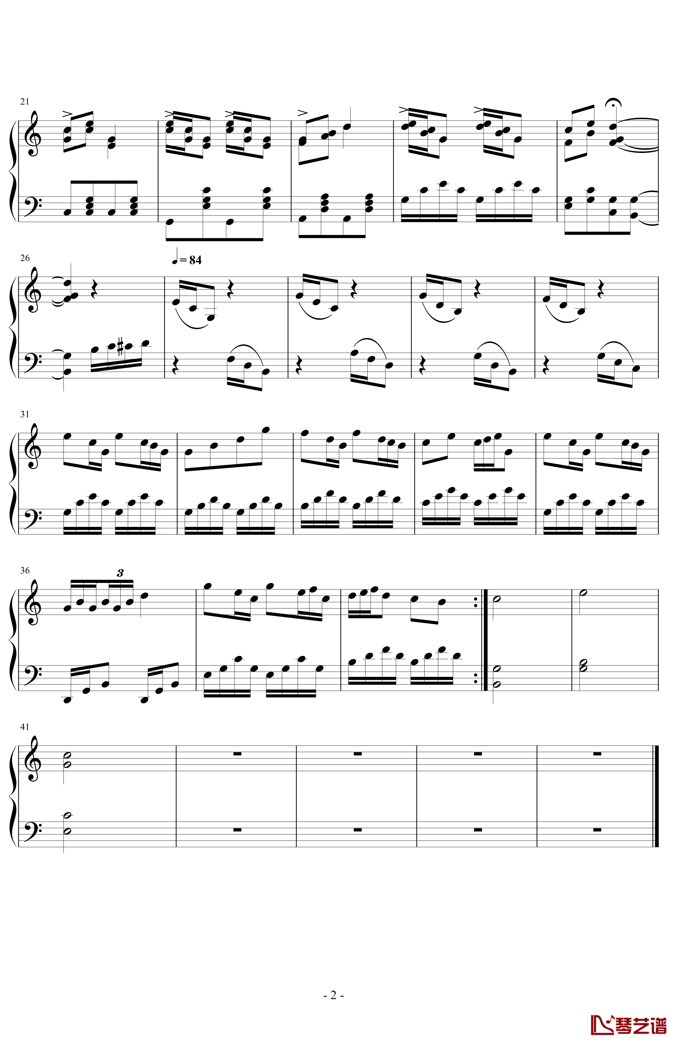 C大调奏鸣曲钢琴谱-弗兰克2