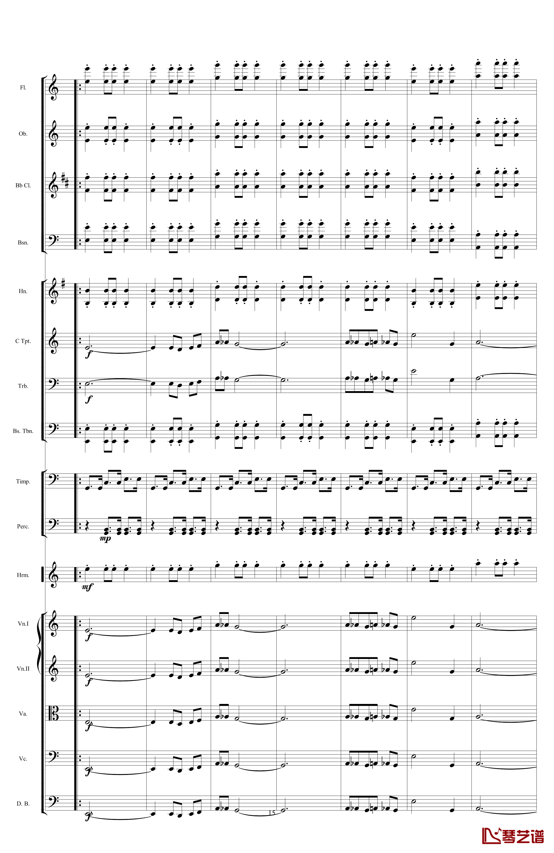 口琴协奏曲钢琴谱-世界名曲15