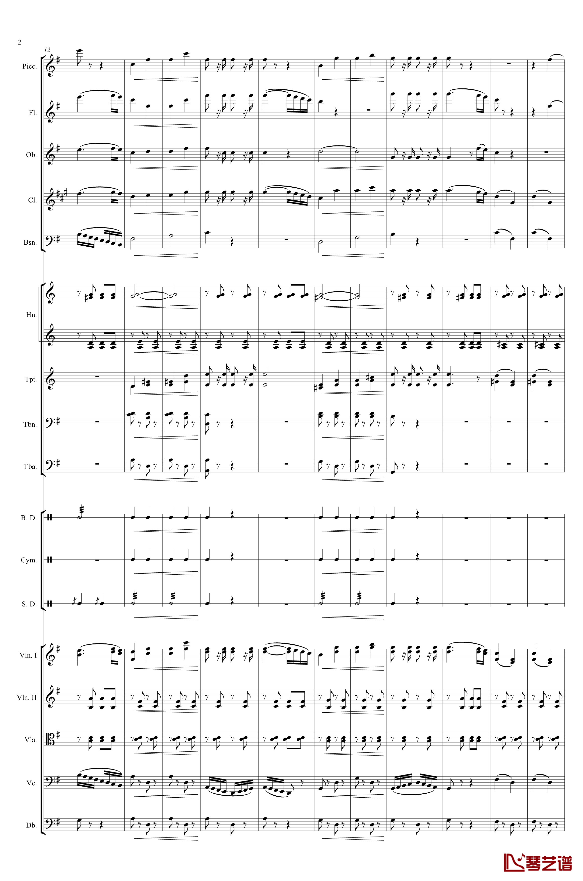 电闪雷鸣的快速波尔卡钢琴谱-Johann Jr. Strauss2
