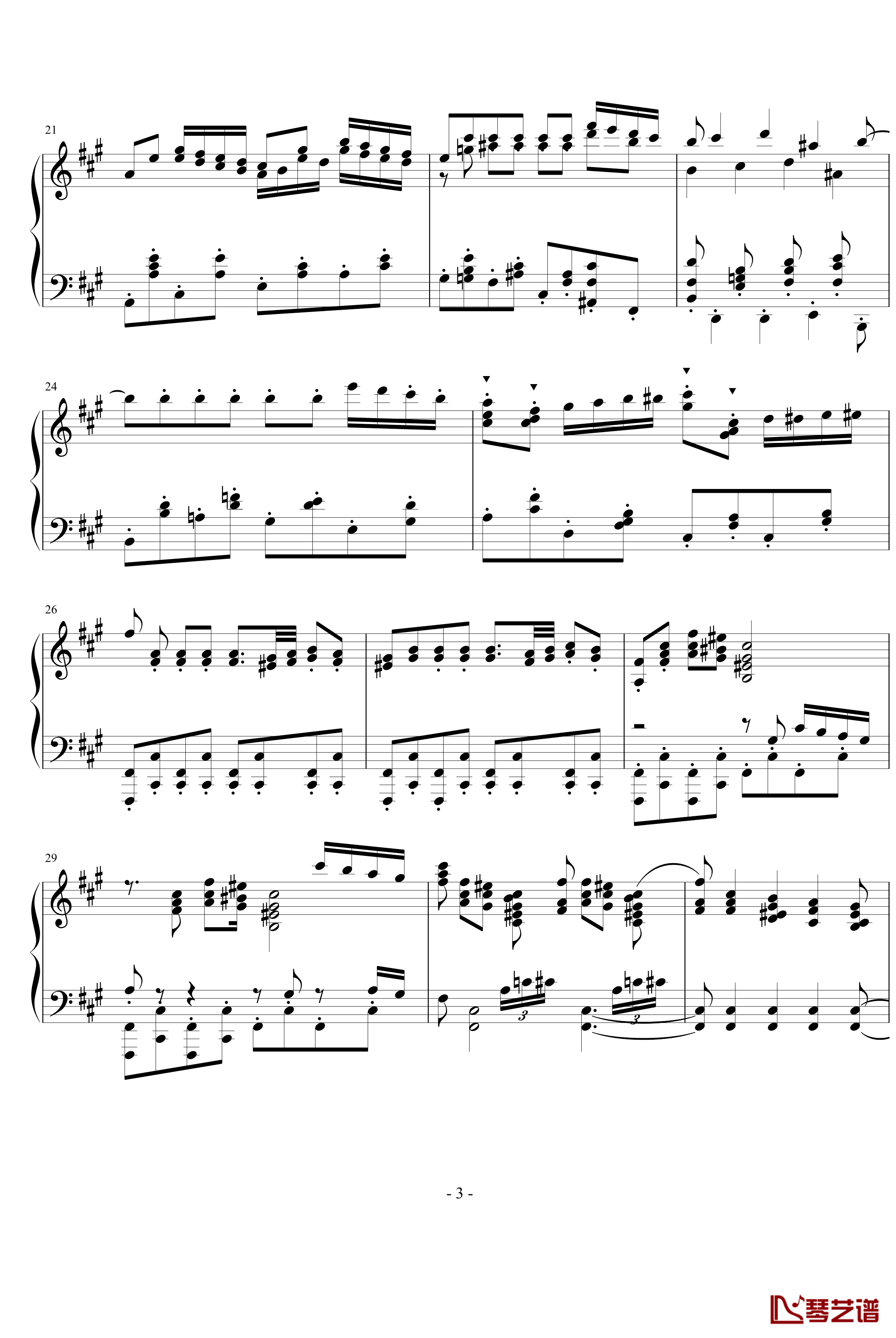 天鹅湖中的四小天鹅钢琴谱-改编-柴科夫斯基-Peter Ilyich Tchaikovsky3