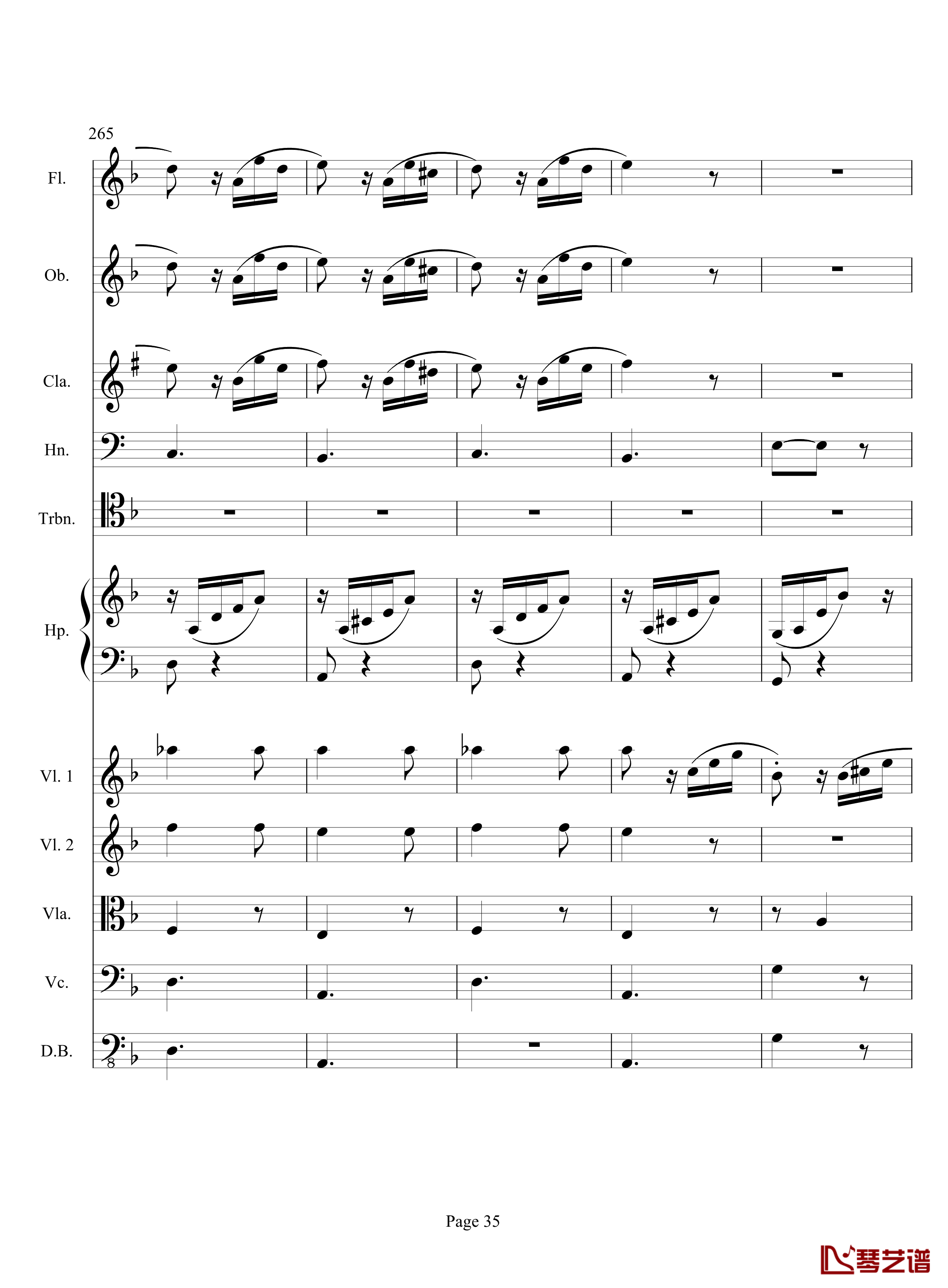 奏鸣曲之交响钢琴谱-第17首-Ⅲ-贝多芬-beethoven35