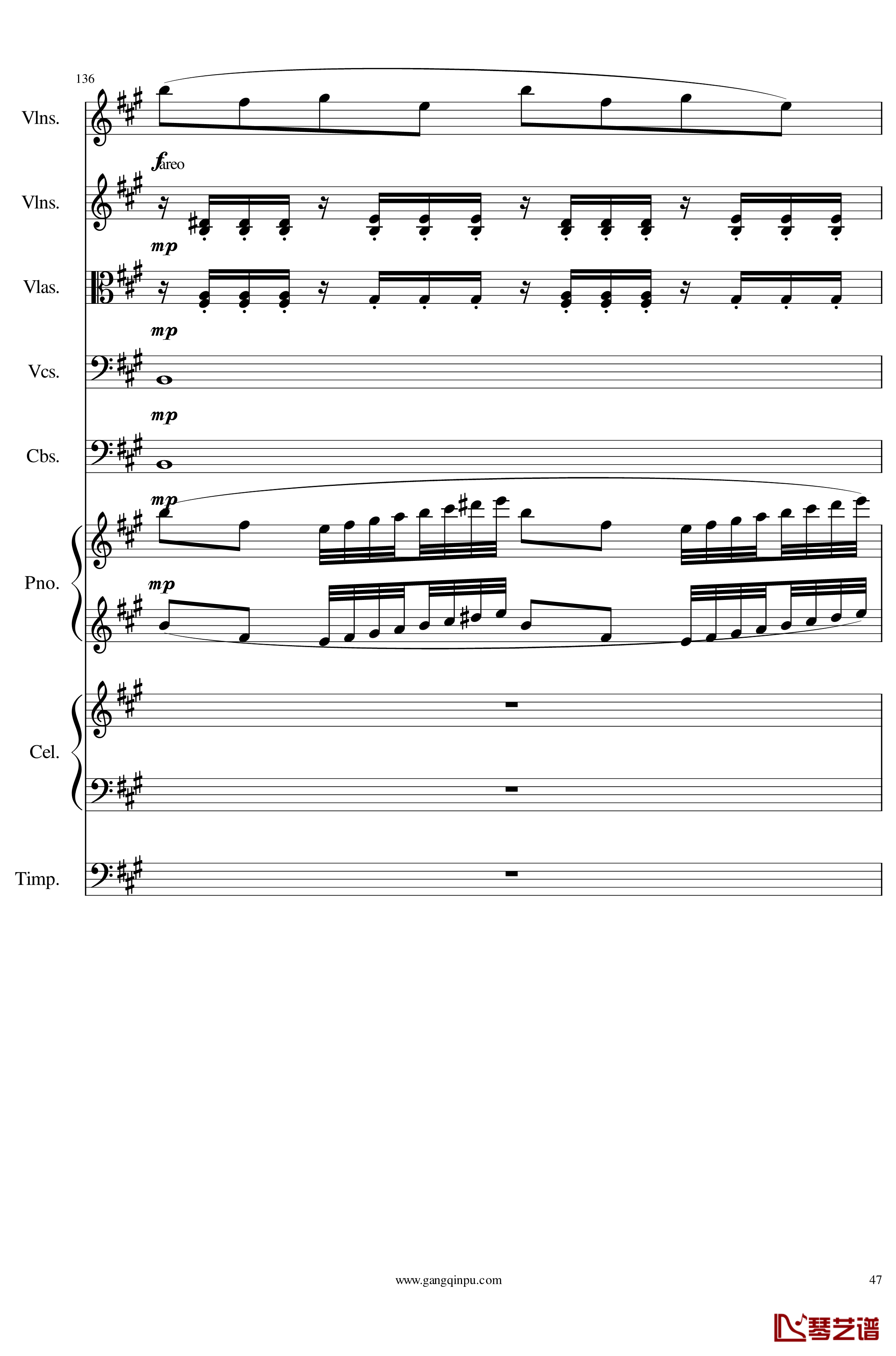 光高校庆序曲Op.44钢琴谱-一个球47