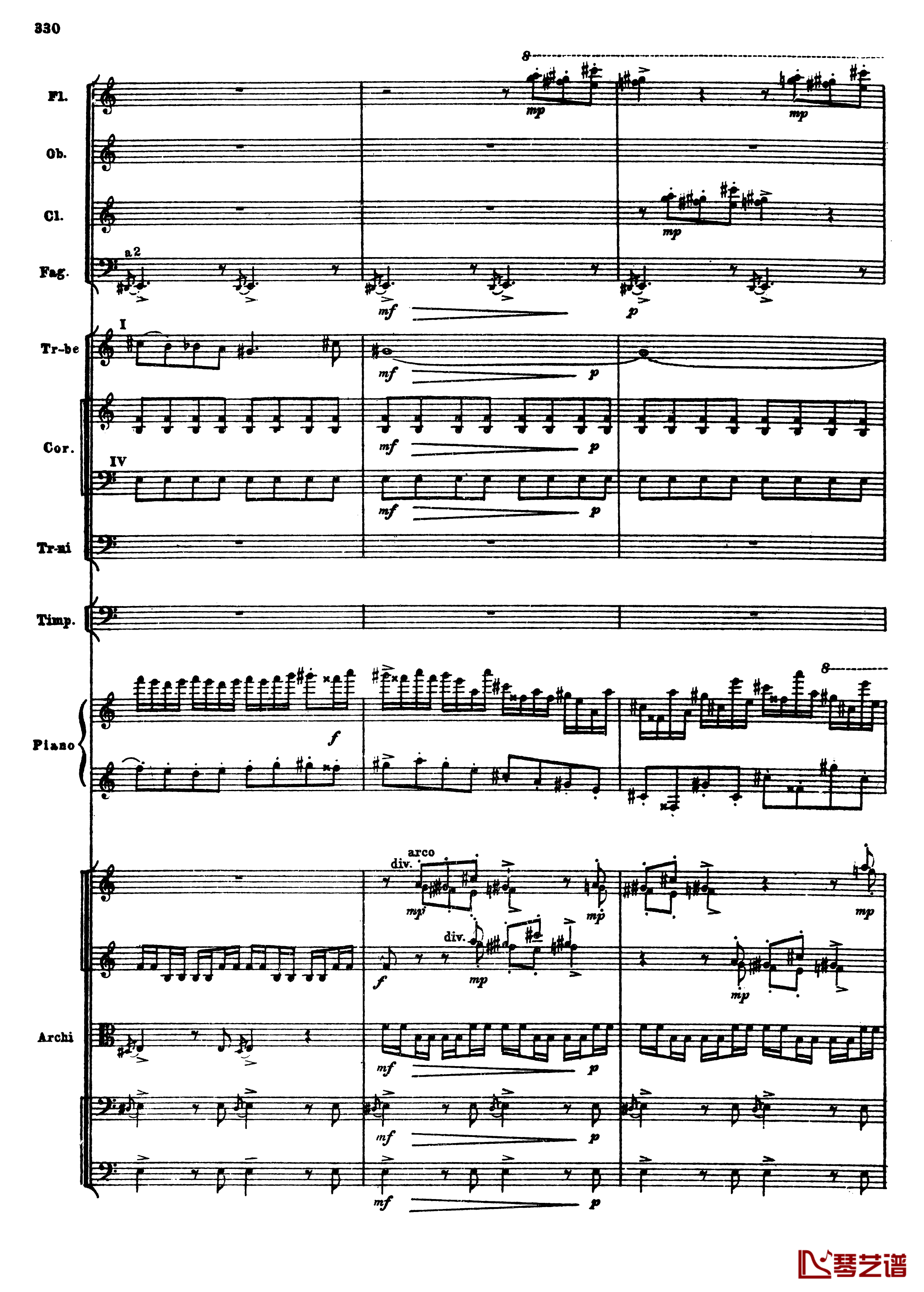 普罗科菲耶夫第三钢琴协奏曲钢琴谱-总谱-普罗科非耶夫62