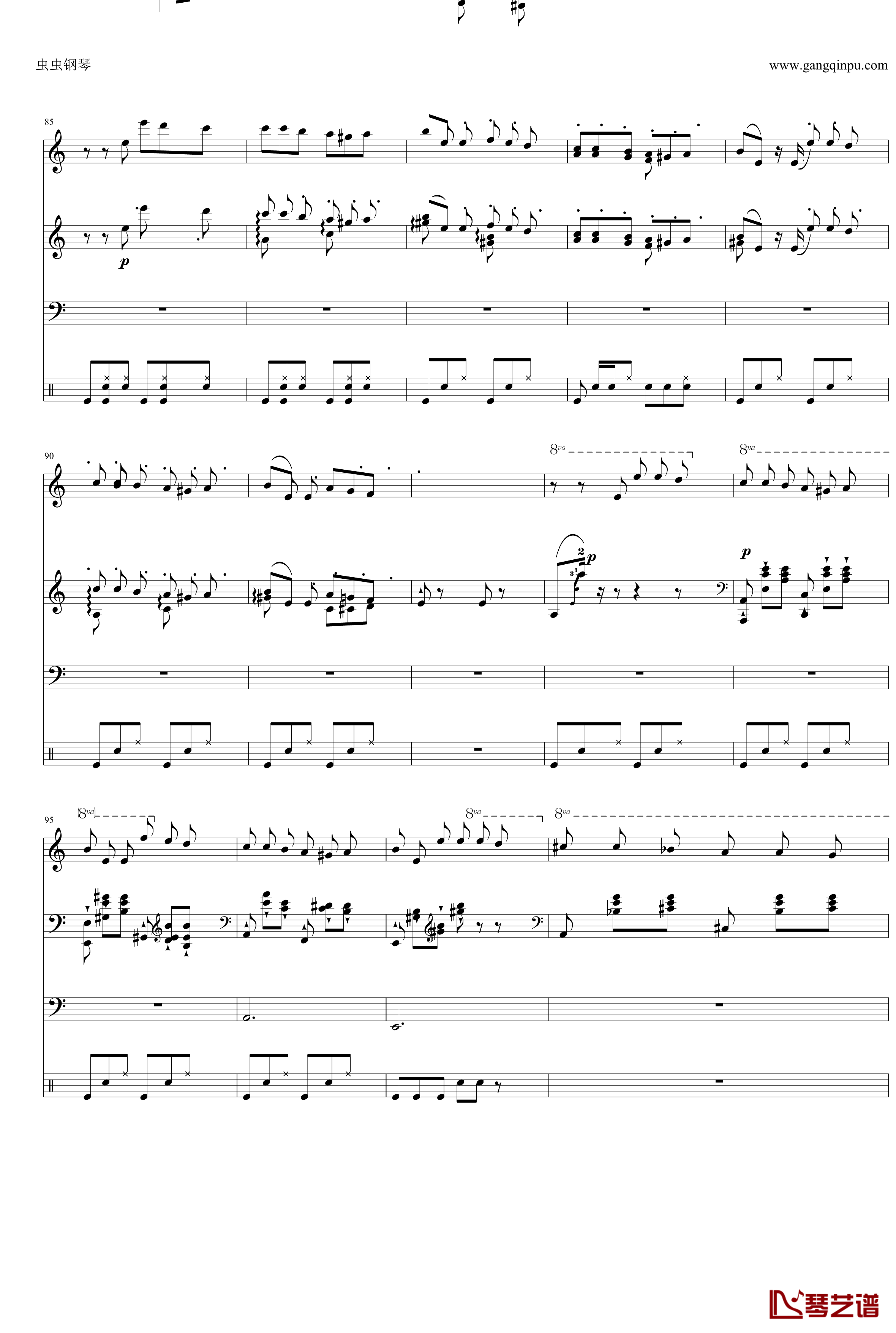 幻想钢琴谱-改编自李斯特的《钟》10