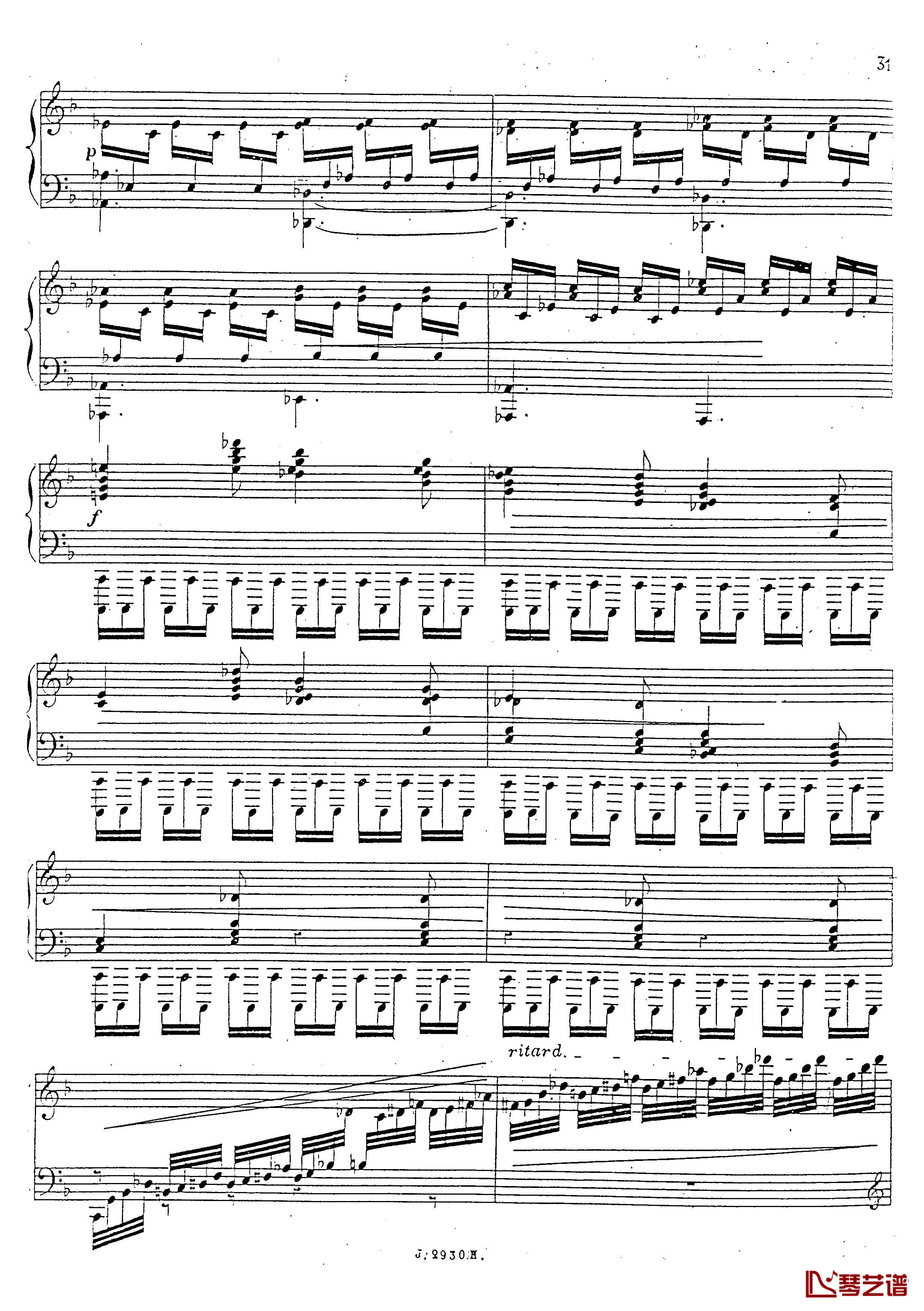 a小调第四钢琴奏鸣曲钢琴谱-安东 鲁宾斯坦- Op.10032