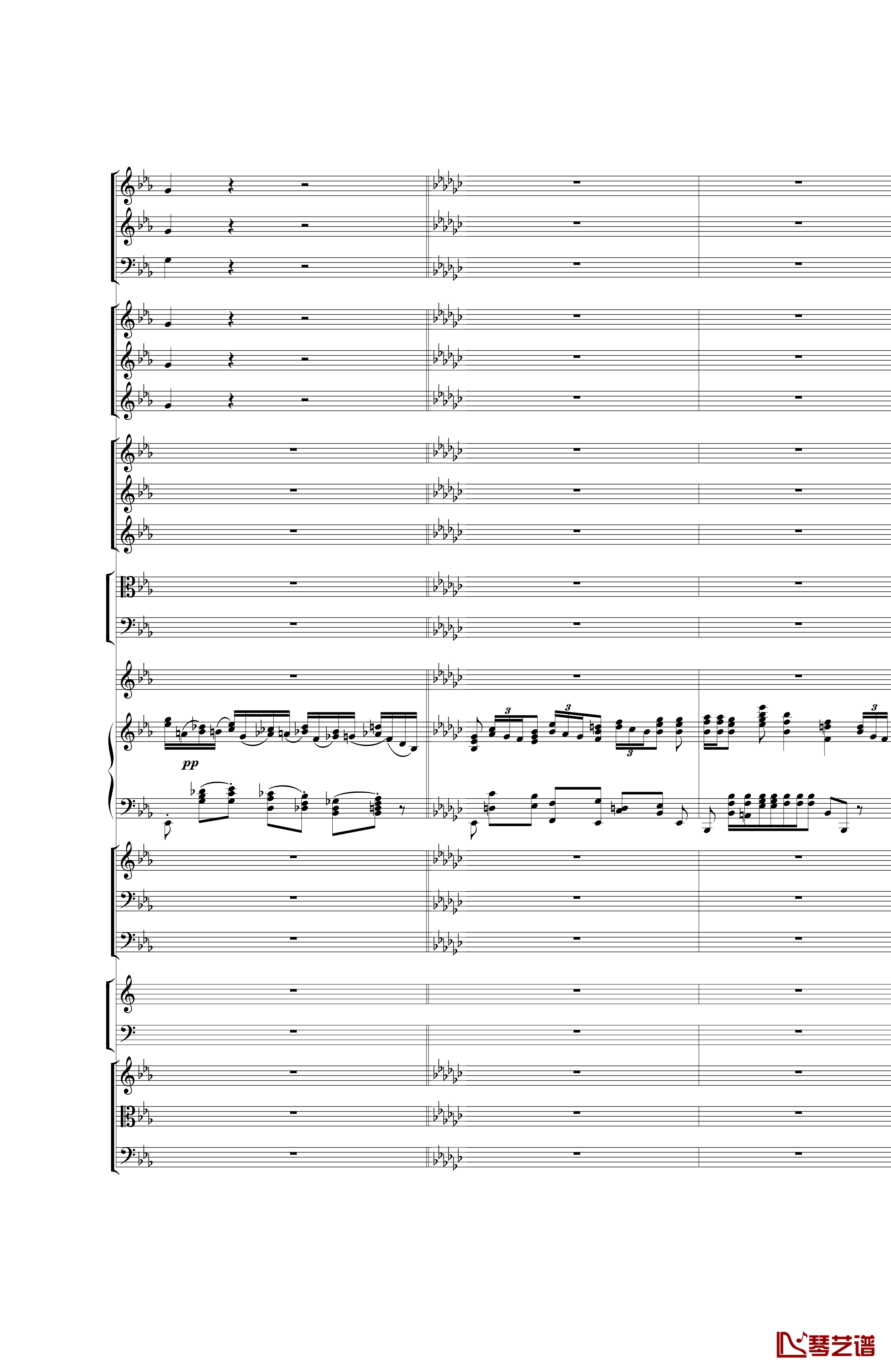 Piano Concerto No.3 in E Flat minor钢琴谱 I.Moderto-热情而辉煌12