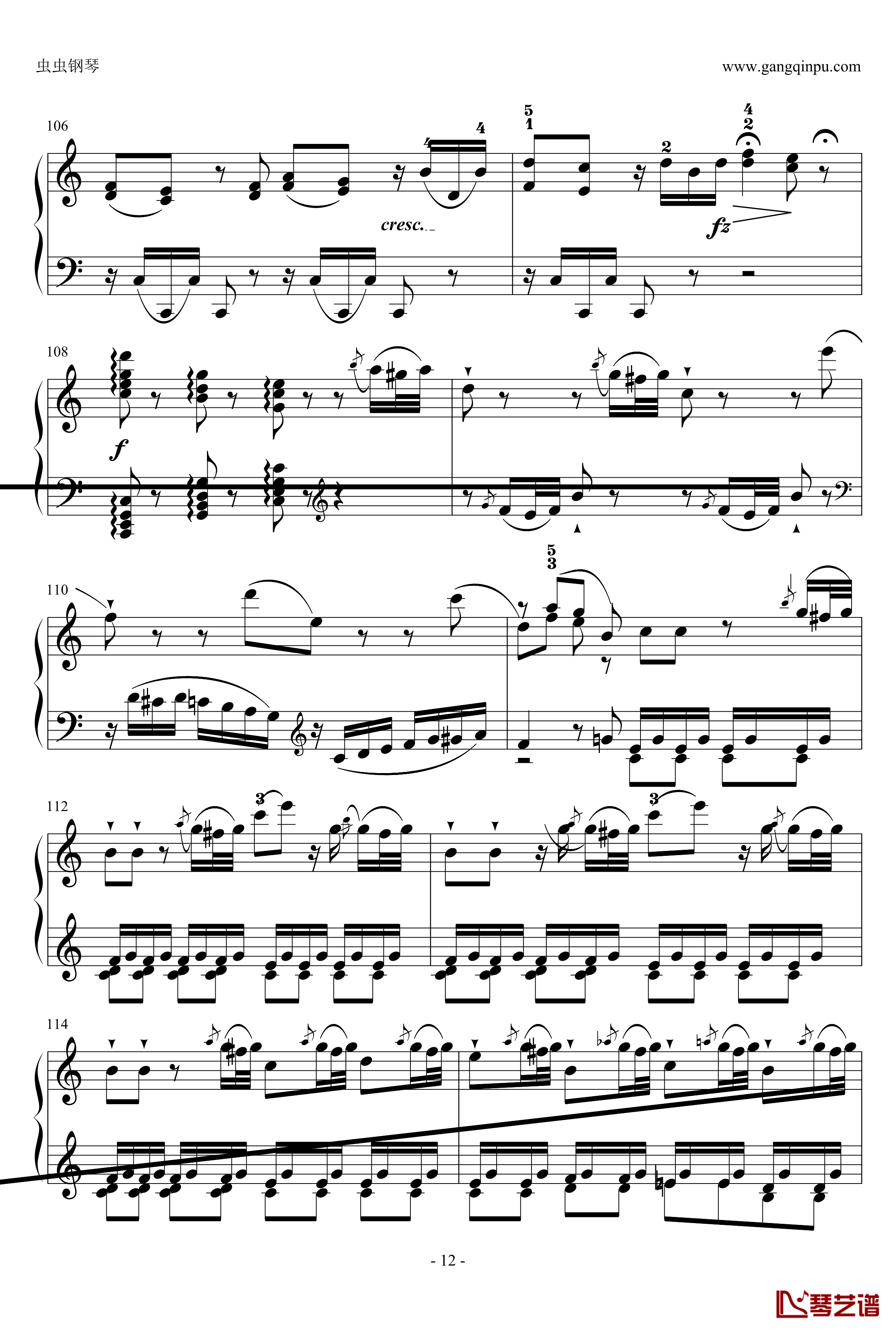 C大调奏鸣曲钢琴谱第一乐章-海顿12