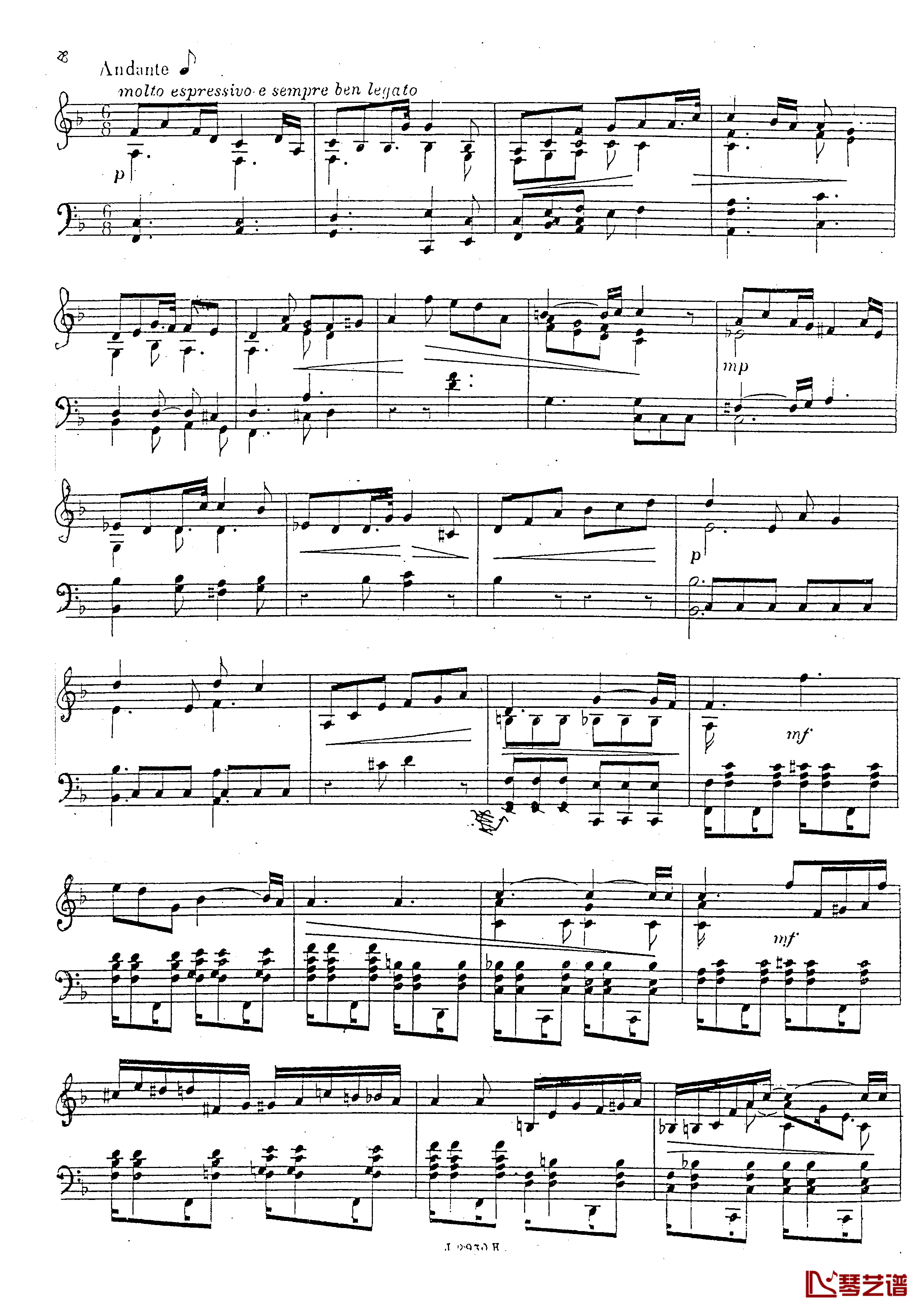 a小调第四钢琴奏鸣曲钢琴谱-安东 鲁宾斯坦- Op.10029