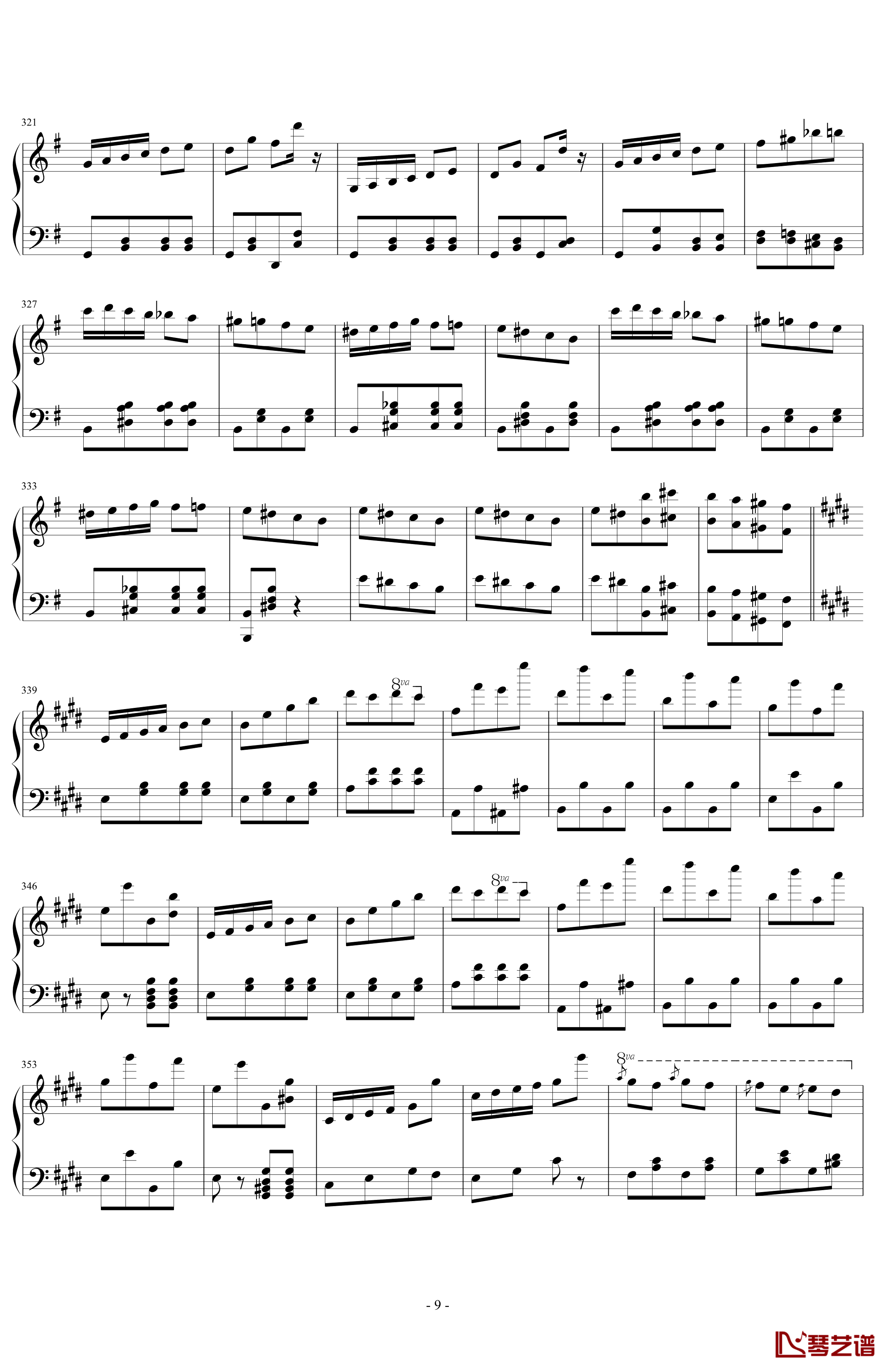 小精灵钢琴谱-巴齐纳-9