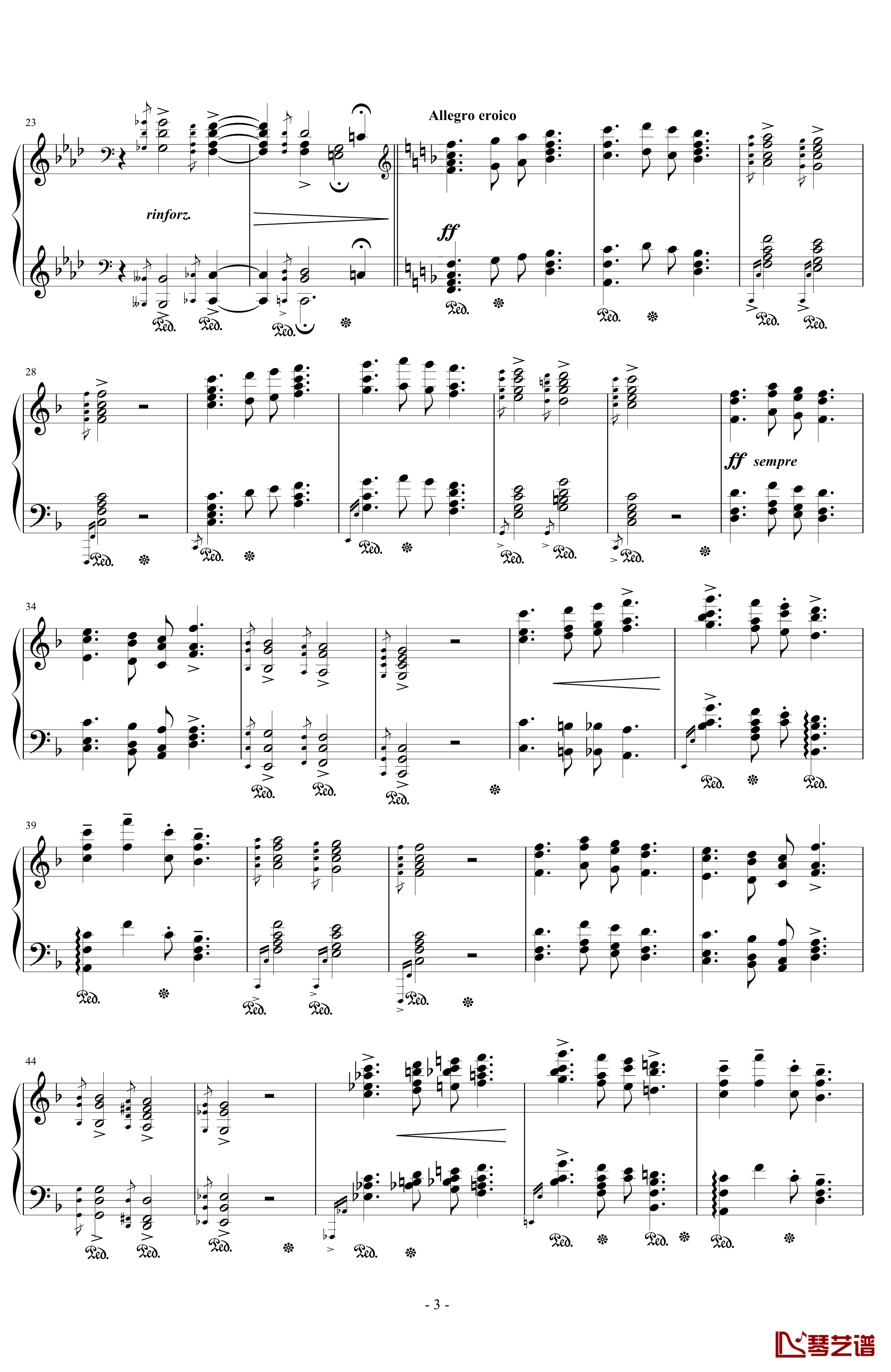 匈牙利狂想曲14号钢琴谱-李斯特的又一首宏大的作品-李斯特3