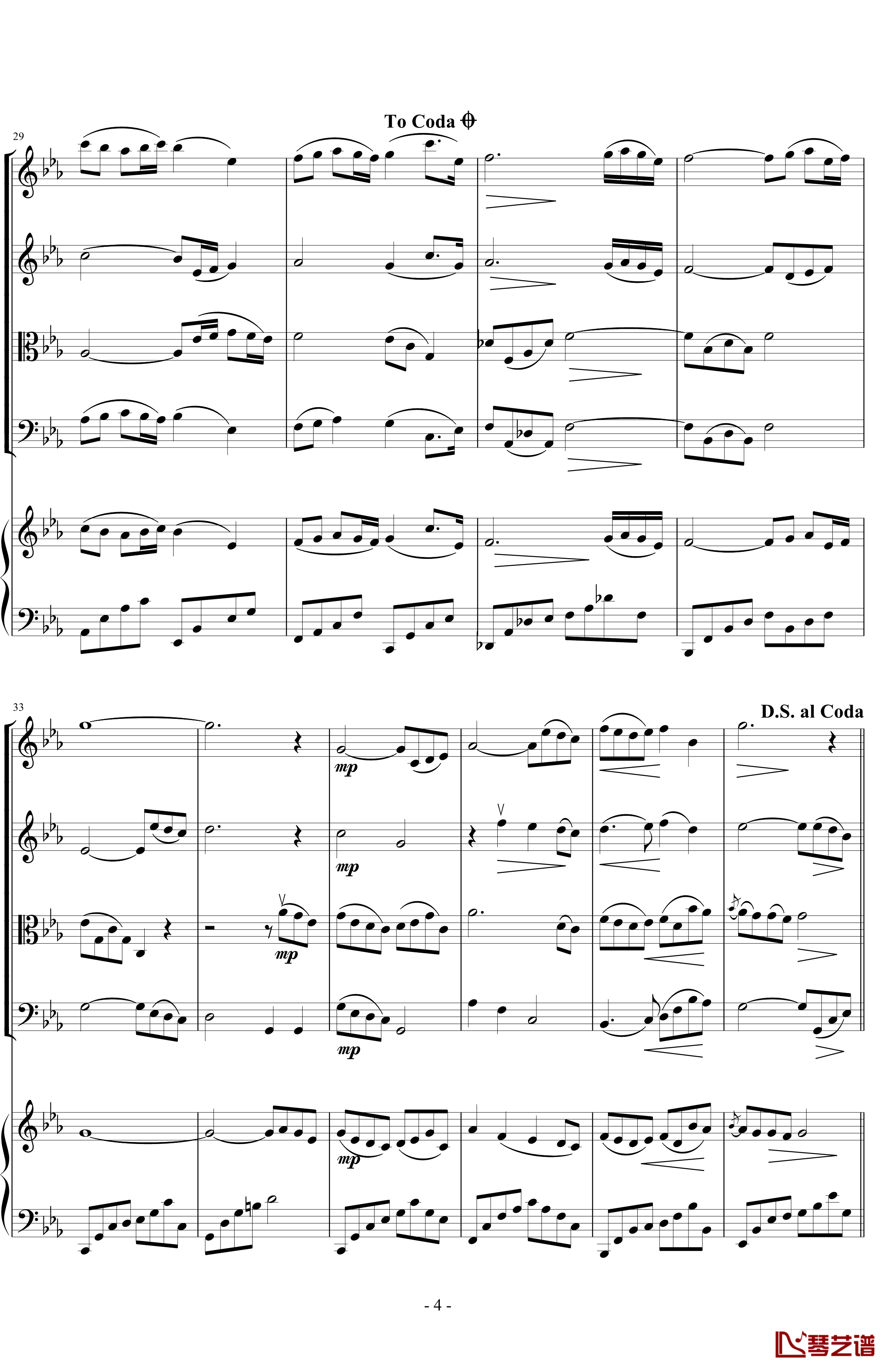 adagio in c minor钢琴谱-柔版-雅尼4