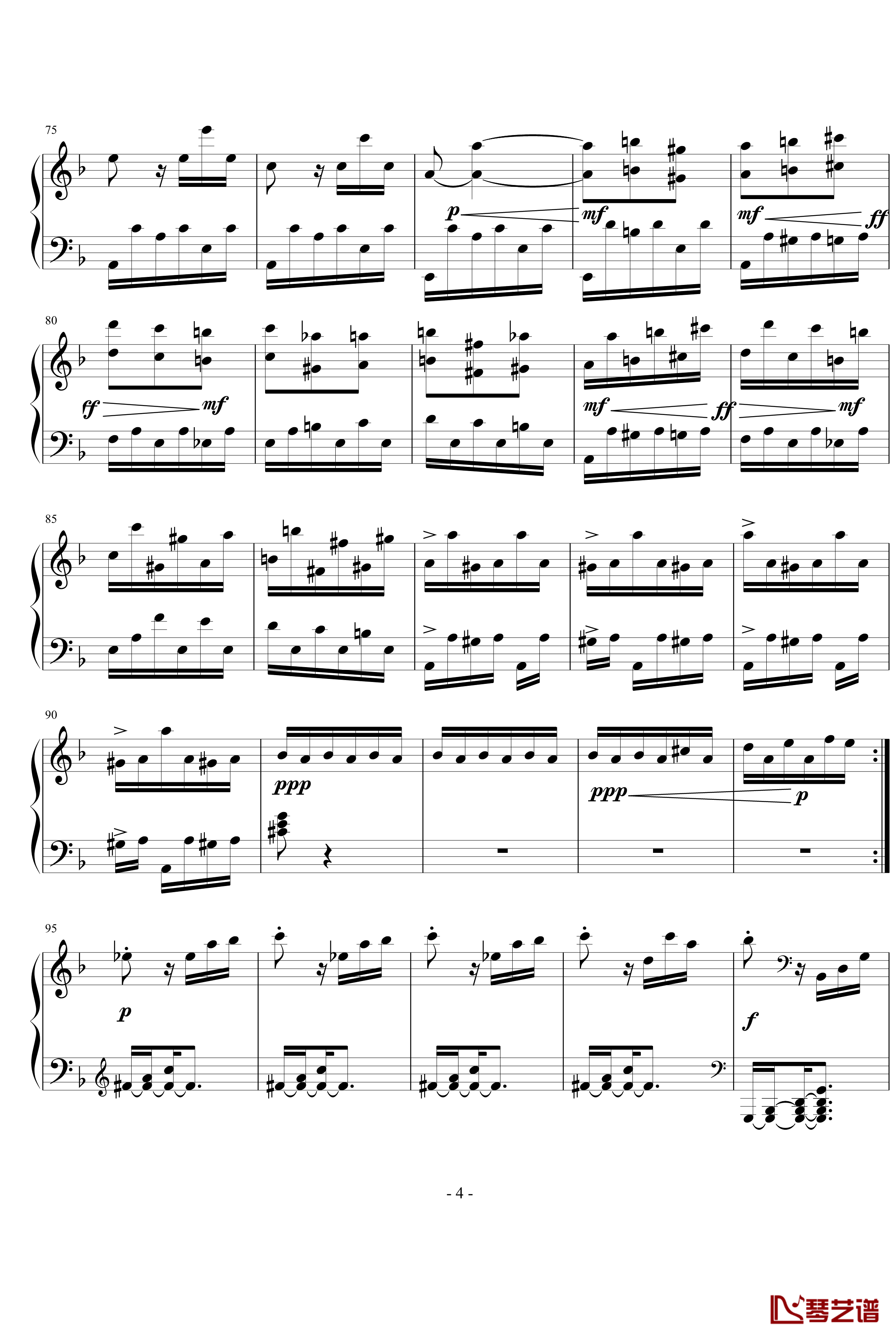 暴风雨第三乐章钢琴谱-贝多芬-beethoven4