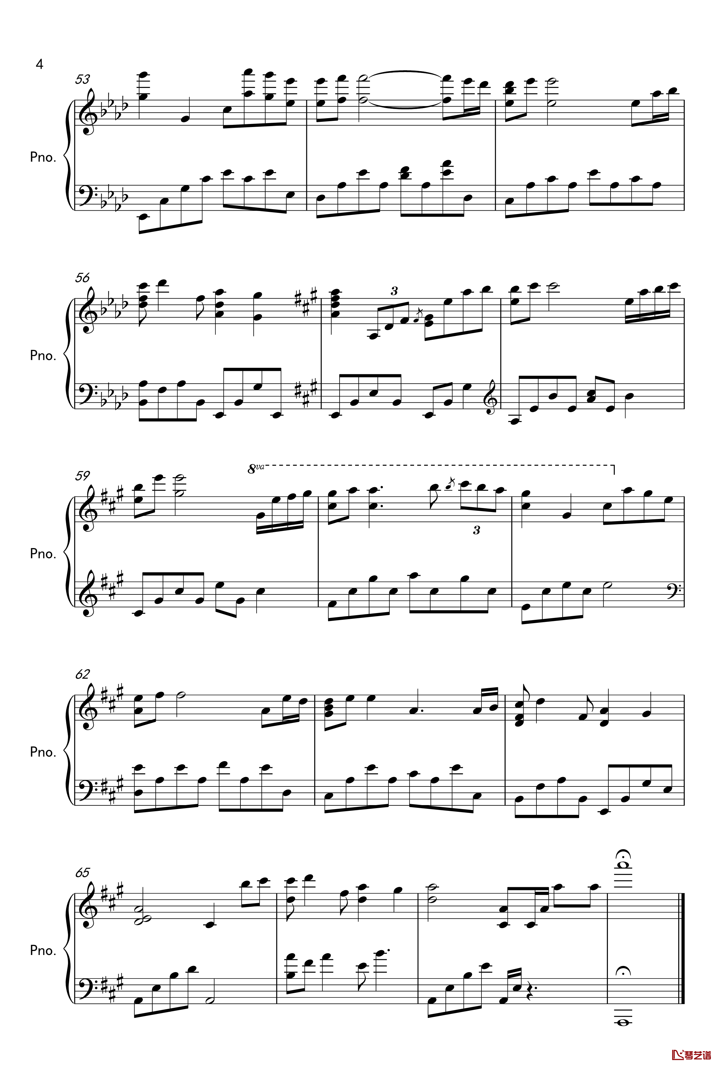 kiss the rain原声版2钢琴谱-Yiruma4