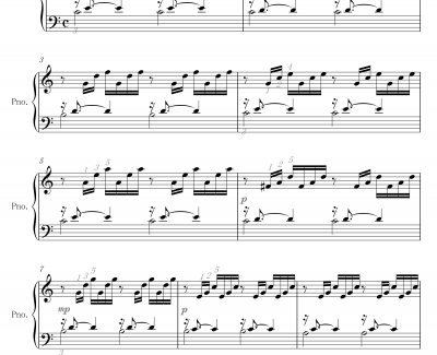 前奏曲与赋格1钢琴谱-巴哈-Bach, Johann Sebastian