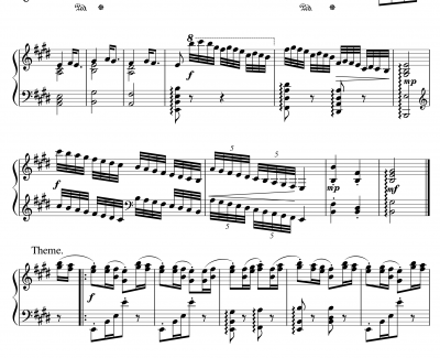 帕格尼尼主题变奏曲钢琴谱-Ice-KUN