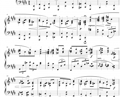 间奏曲Op.116  No.6钢琴谱-勃拉姆斯
