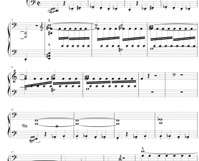 普罗科菲耶夫四首小品之四：魔鬼的诱惑钢琴谱-普罗科非耶夫