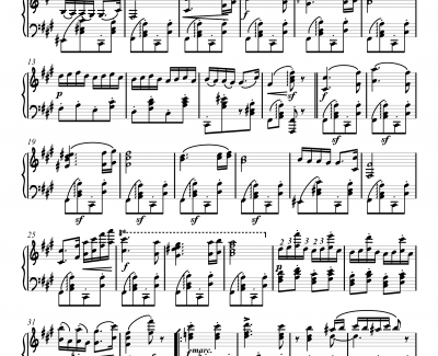 匈牙利舞曲钢琴谱-独奏版-勃拉姆斯-Brahms