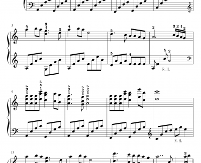 雪花神剑钢琴谱-演奏版-含指法-影视