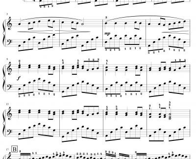 龙的传人钢琴谱-指法简易版-张明敏