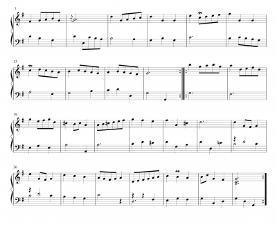 G大调小步舞曲钢琴谱-巴赫-P.E.Bach
