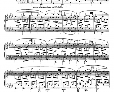 降A大调无词歌Op.795 No.1钢琴谱-车尔尼-Czerny