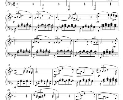 小夜曲钢琴谱-指法-舒伯特