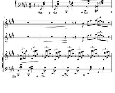 Mattinata钢琴谱-黎明-世界名曲