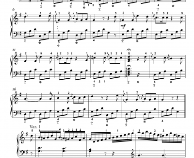 G大调变奏曲钢琴谱-Woo-70-贝多芬-beethoven