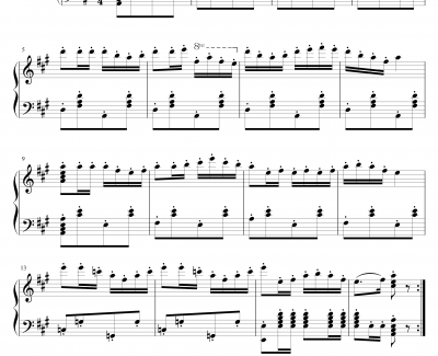 卡门序曲钢琴谱-朝鲜风格-比才-Bizet