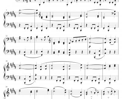 B大调第一钢琴三重奏钢琴谱-Op.8-第二乐章-谐谑曲-中段-勃拉姆斯