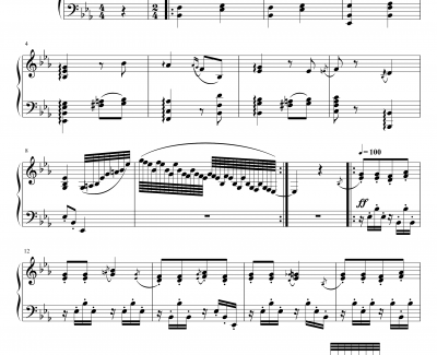 小温狂想曲 3钢琴谱—具有匈牙利狂想曲风格的一曲。—我的代表作-一个球