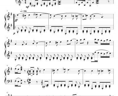 G大调练习曲第一乐章钢琴谱-幻战